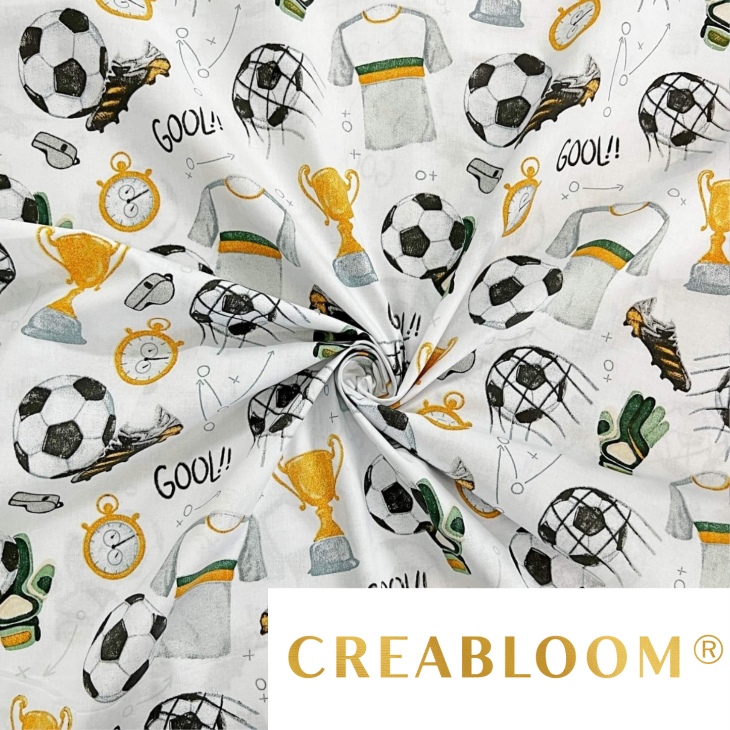 Tissu Coton Motif Football