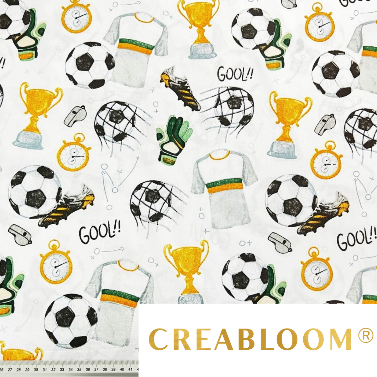 Tissu Coton Motif Football