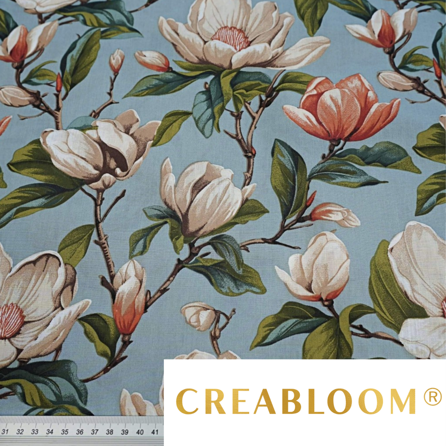 Tissu Coton Motif Magnolias