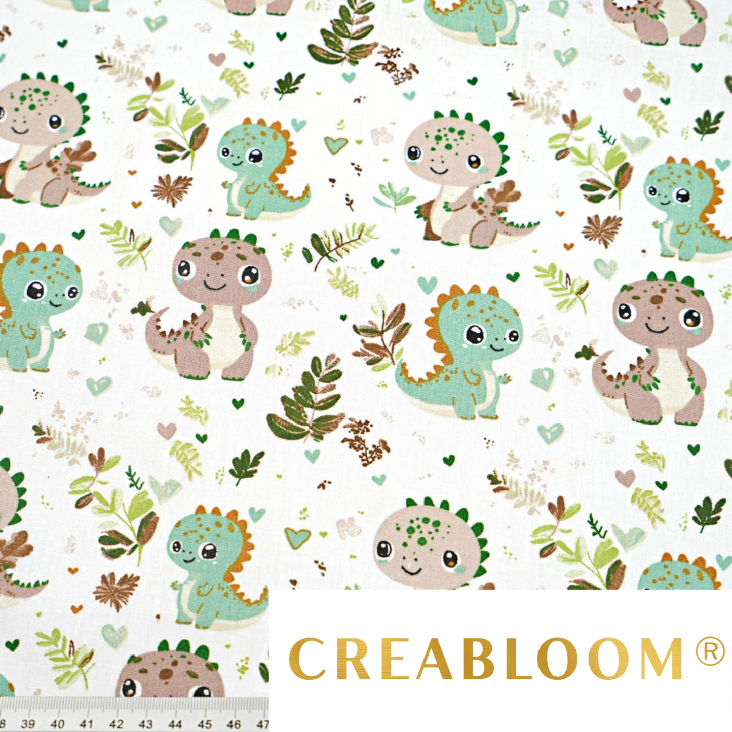 Tissu coton Motif dinosaures