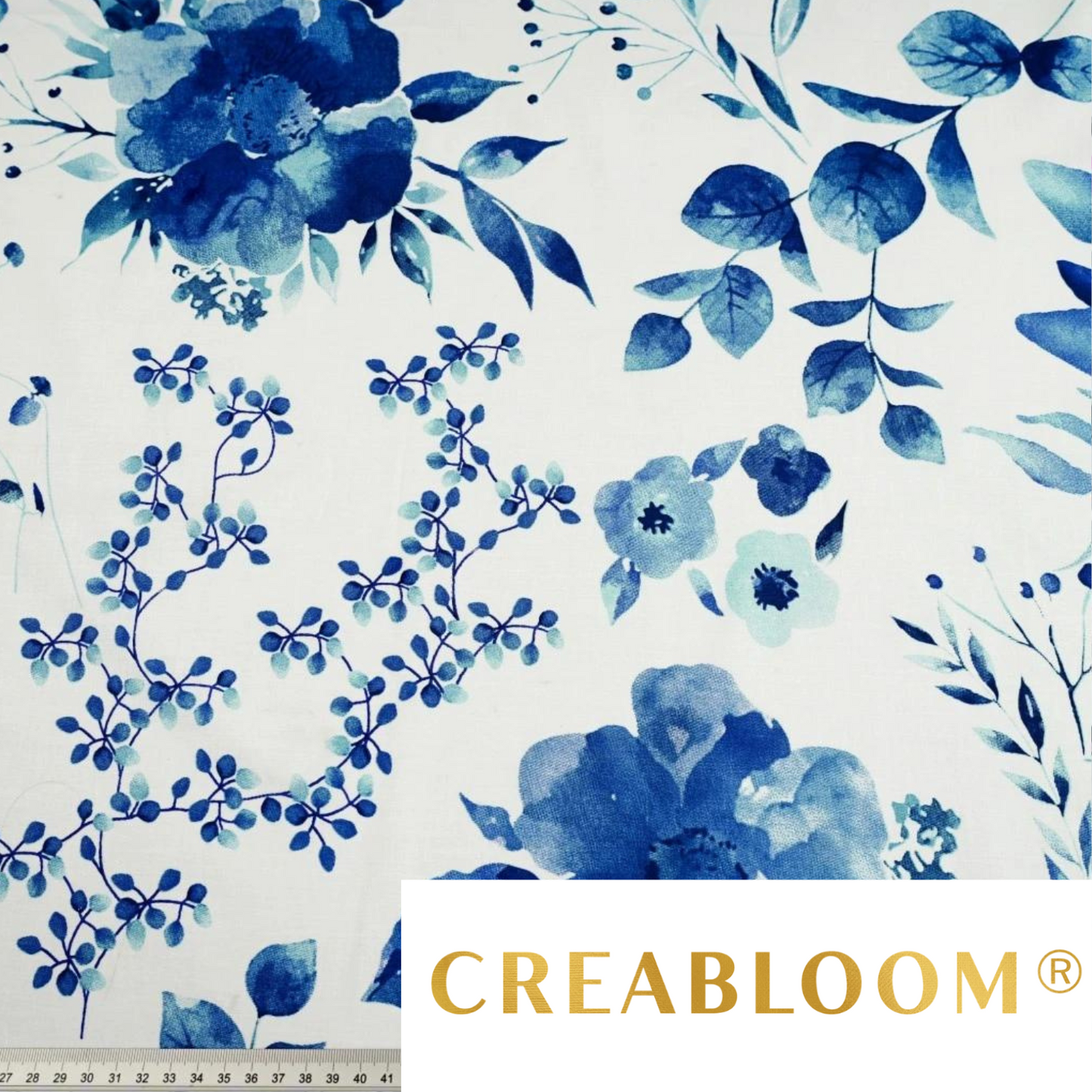 Tissu Coton Motif Grandes Fleurs