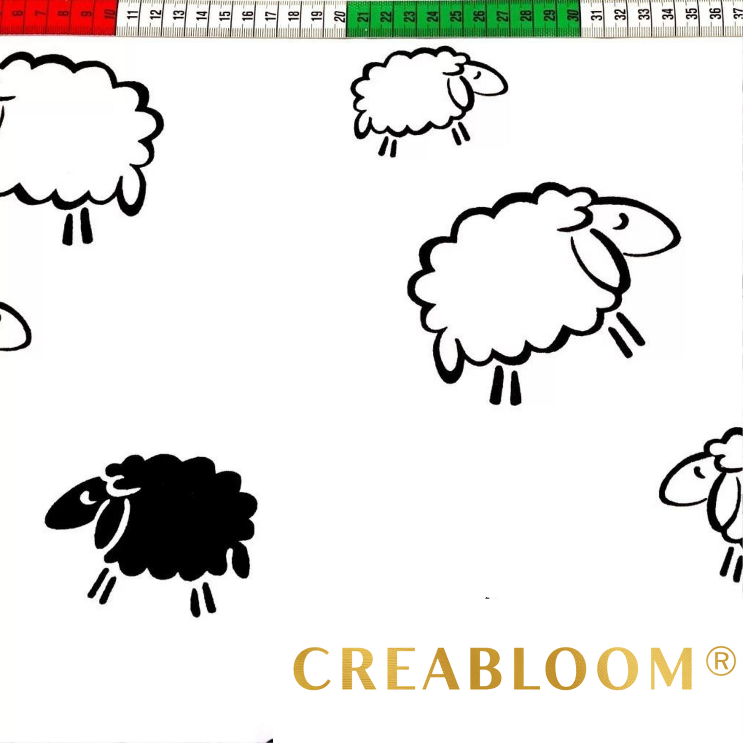 Tissu Coton Motif Moutons