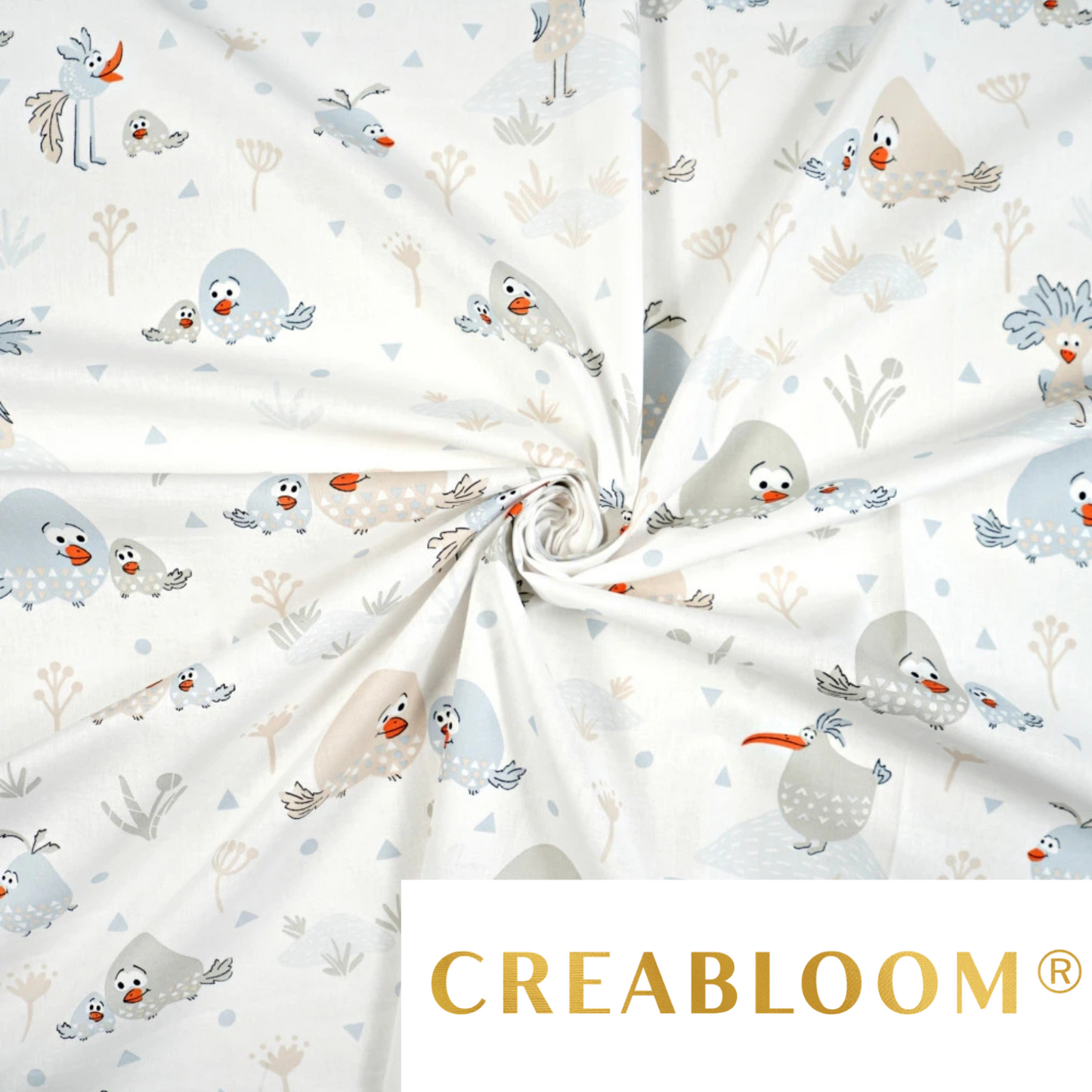 Tissu coton Motif oiseaux