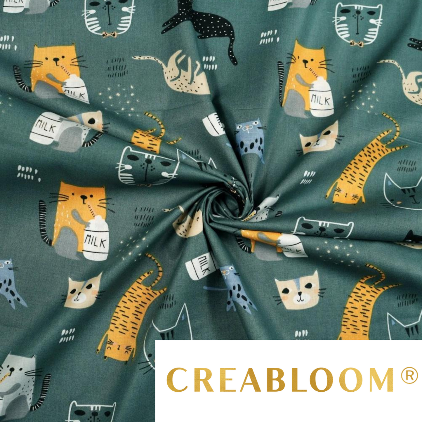 Tissu Coton Motif Chats