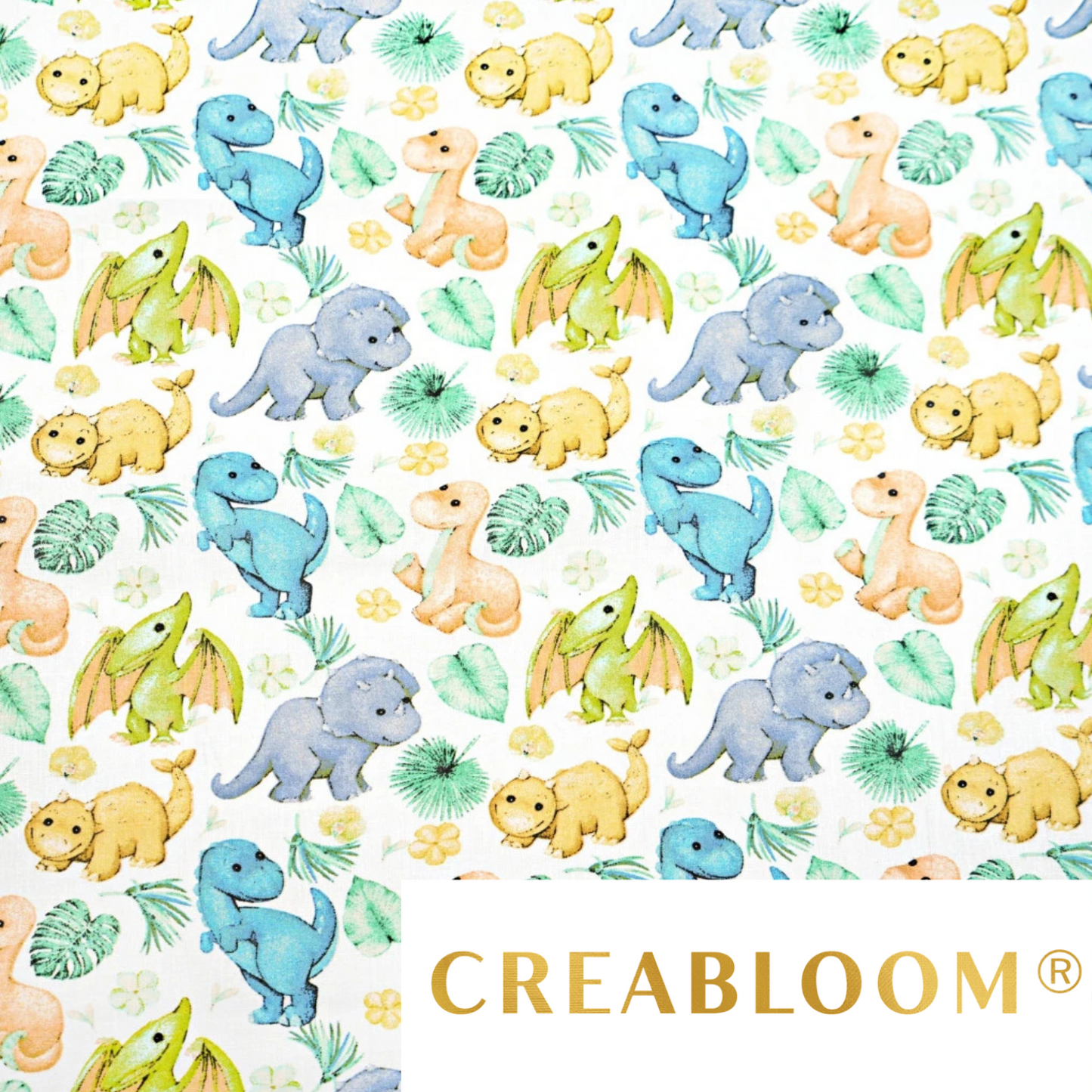 Tissu coton Motif dinosaures