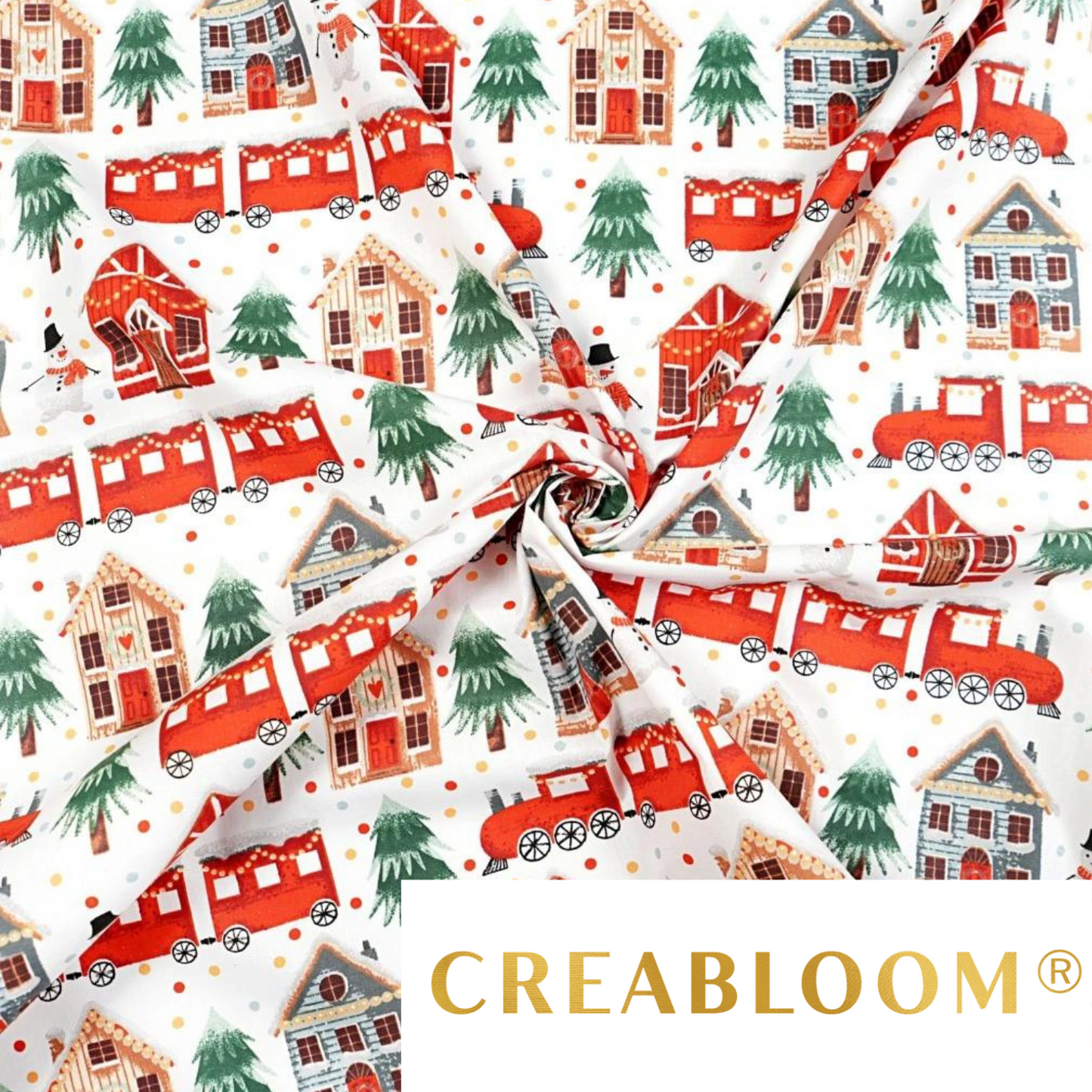 Tissu Coton Motif Noël