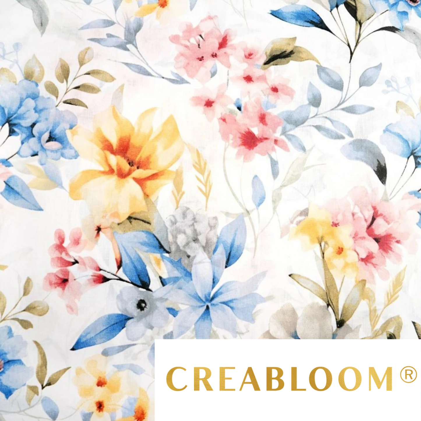 Tissu Coton Imprimé Grandes Fleurs