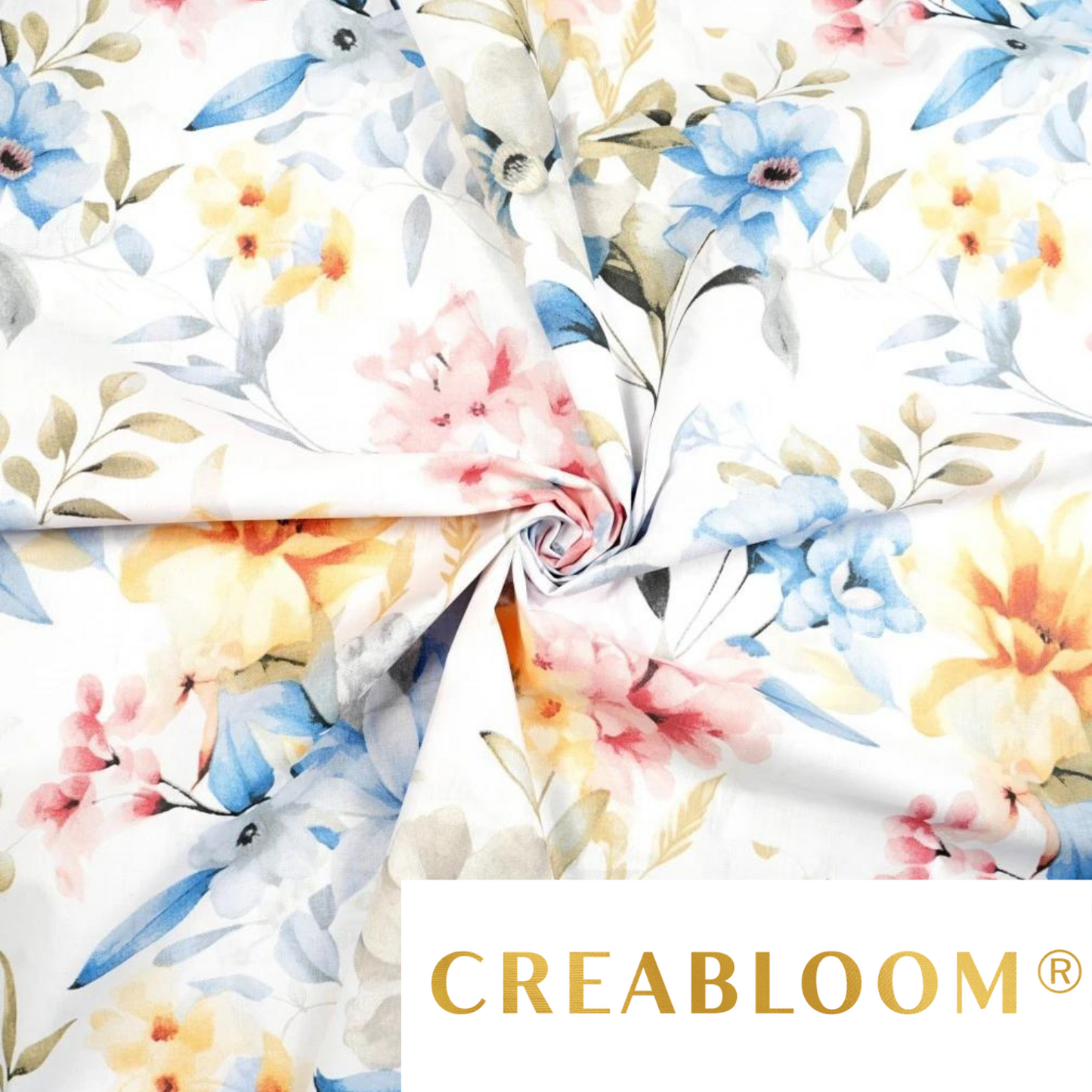 Tissu Coton Imprimé Grandes Fleurs