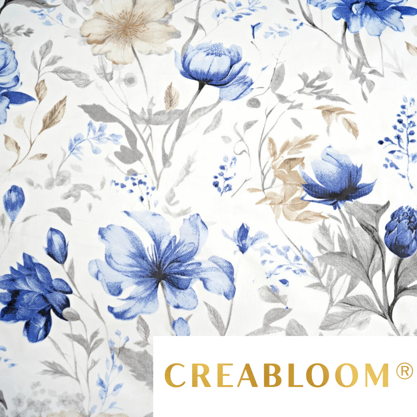 Coupon de Tissu coton Motif fleurs - 40cm x 50cm