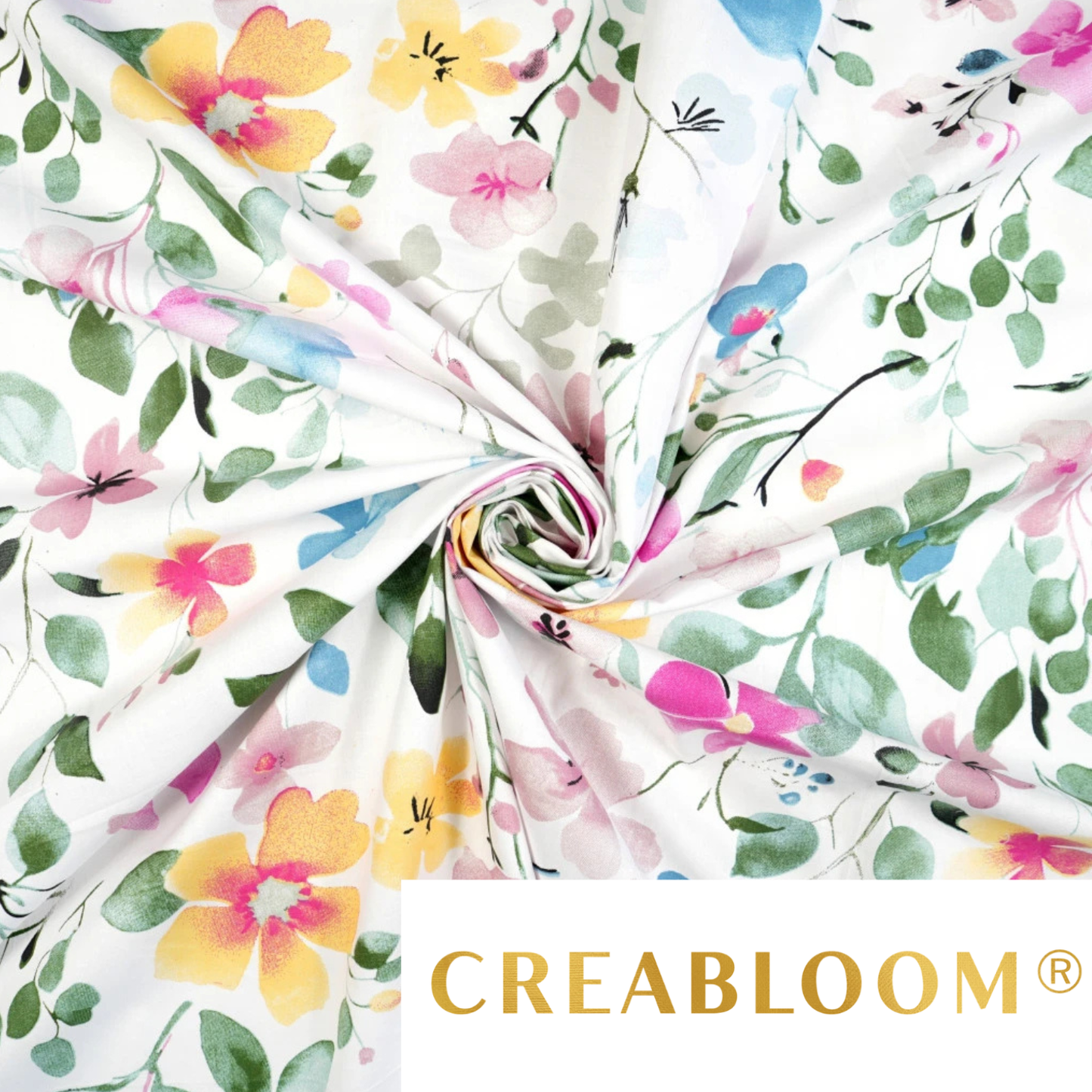 Tissu coton imprimé fleurs