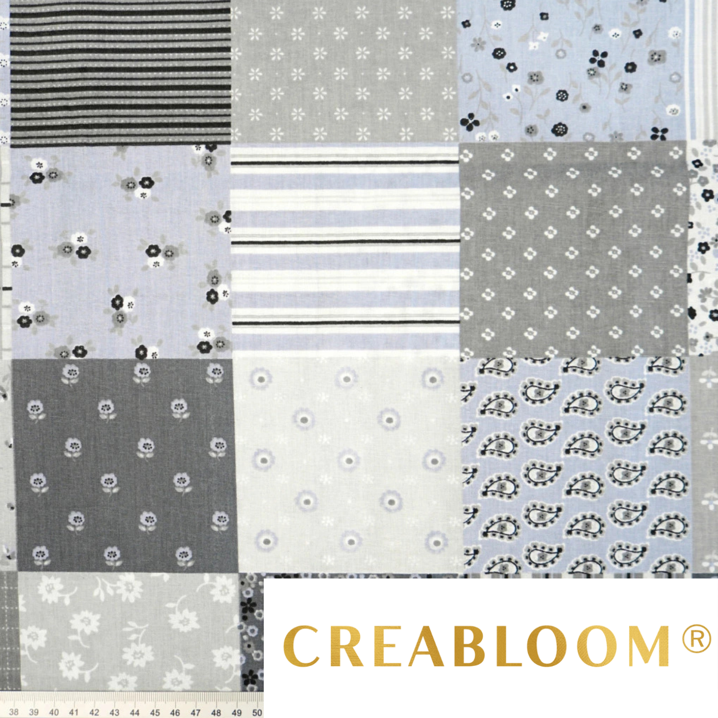 Tissu coton imprimé patchwork