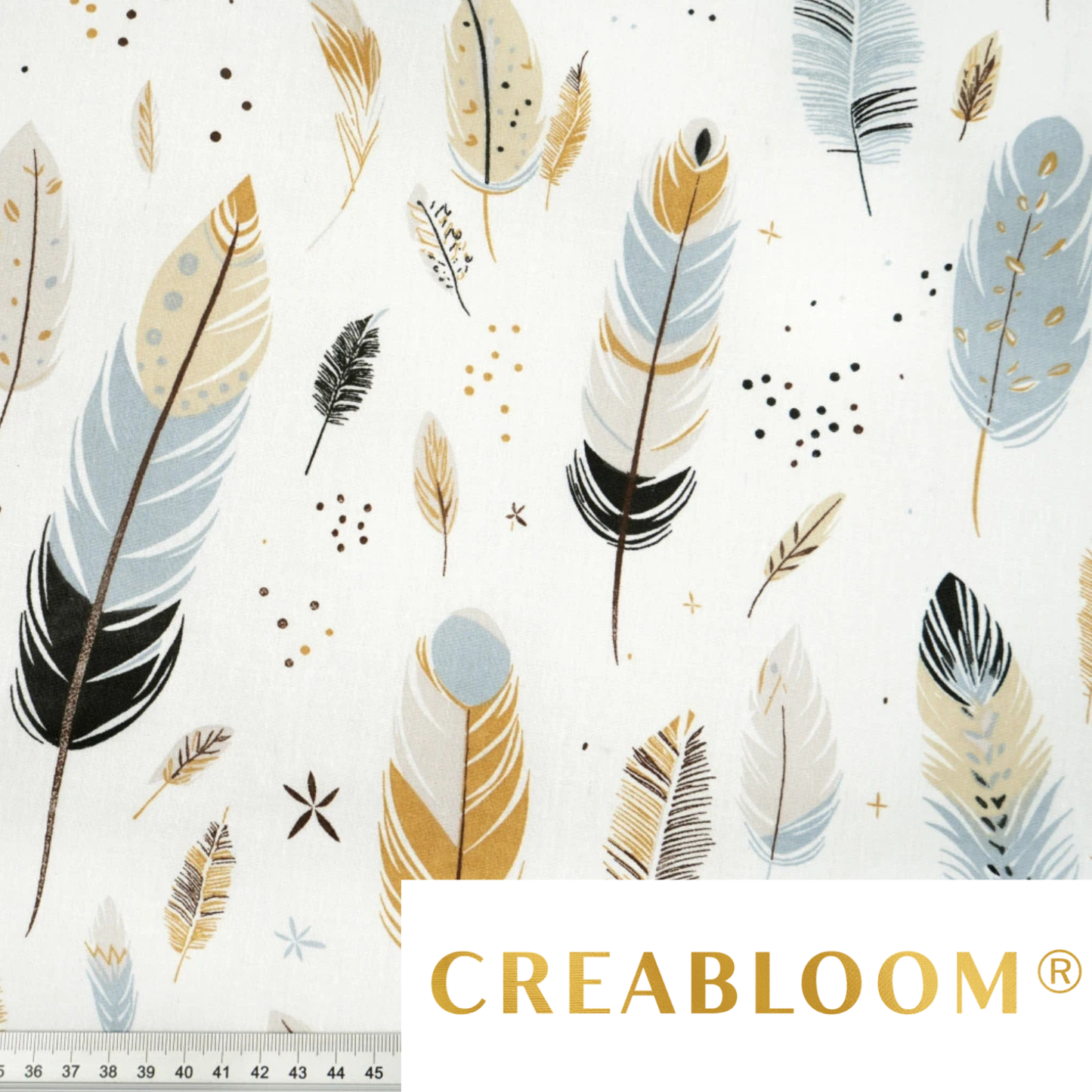 Tissu coton Motif plumes