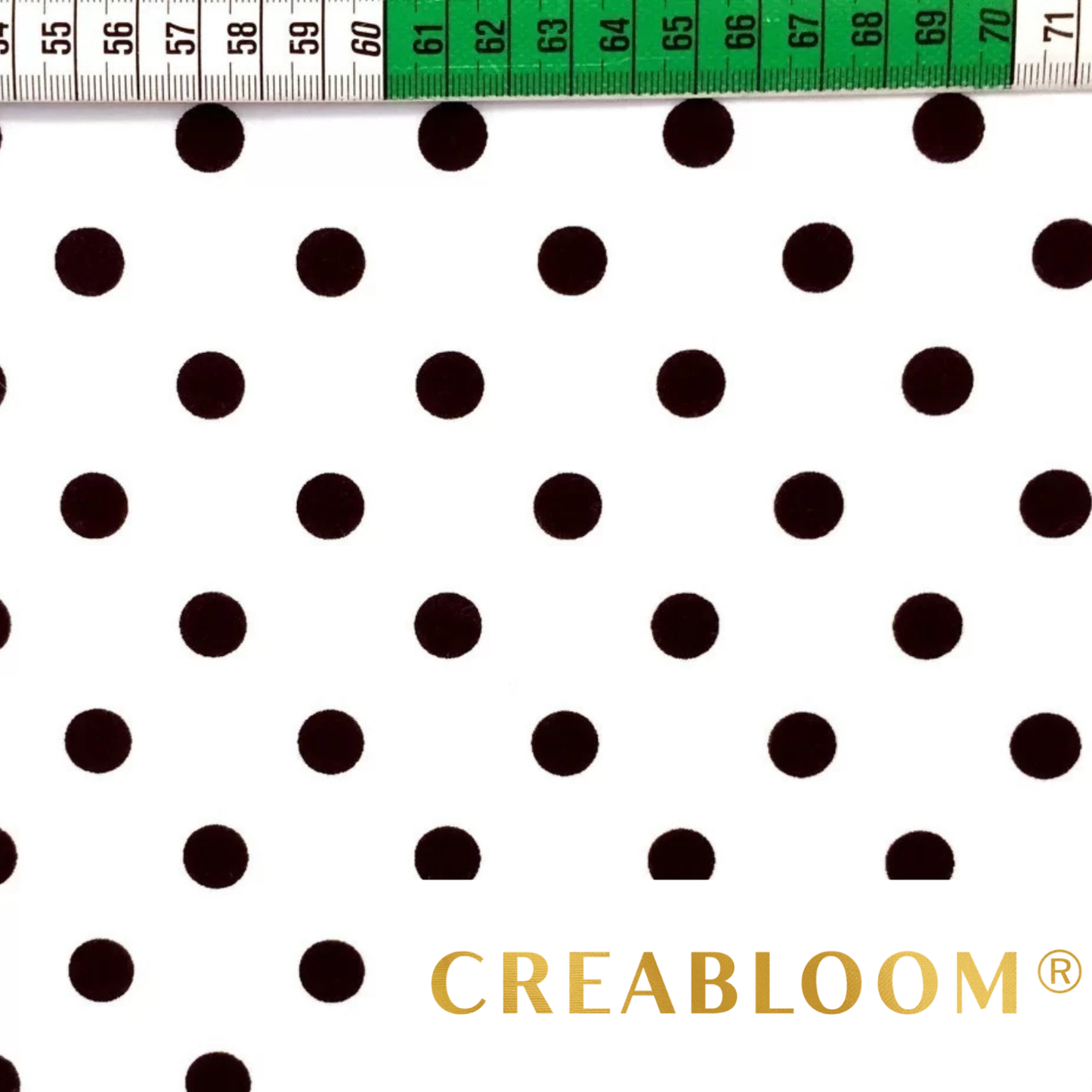 Tela de algodón con lunares de 11 mm