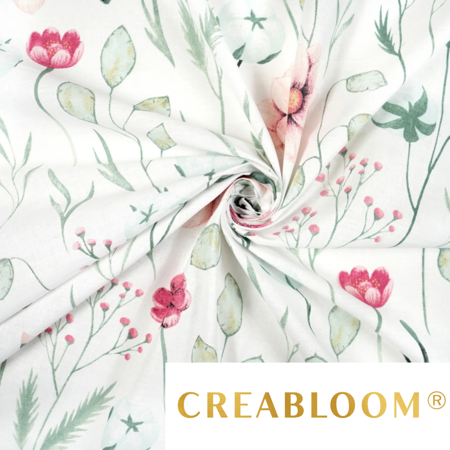 Tissu coton imprimé grandes fleurs