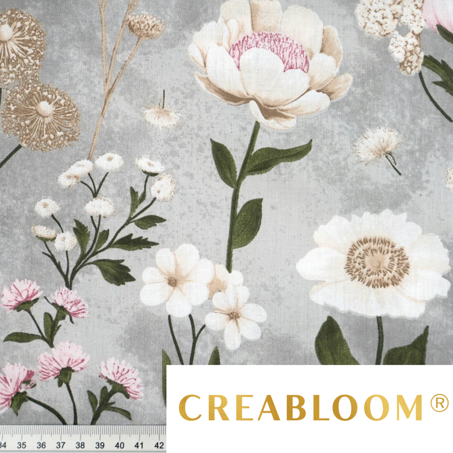 Tissu coton imprimé grandes fleurs