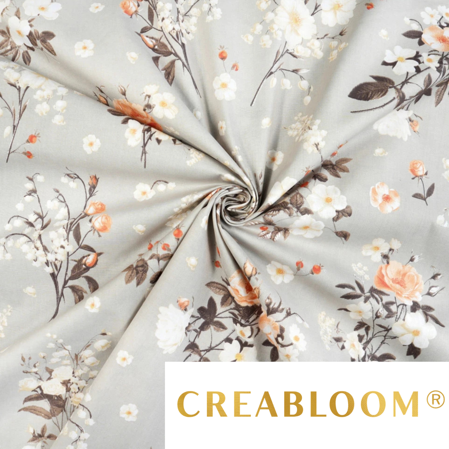 Tissu coton imprimé grandes fleurs