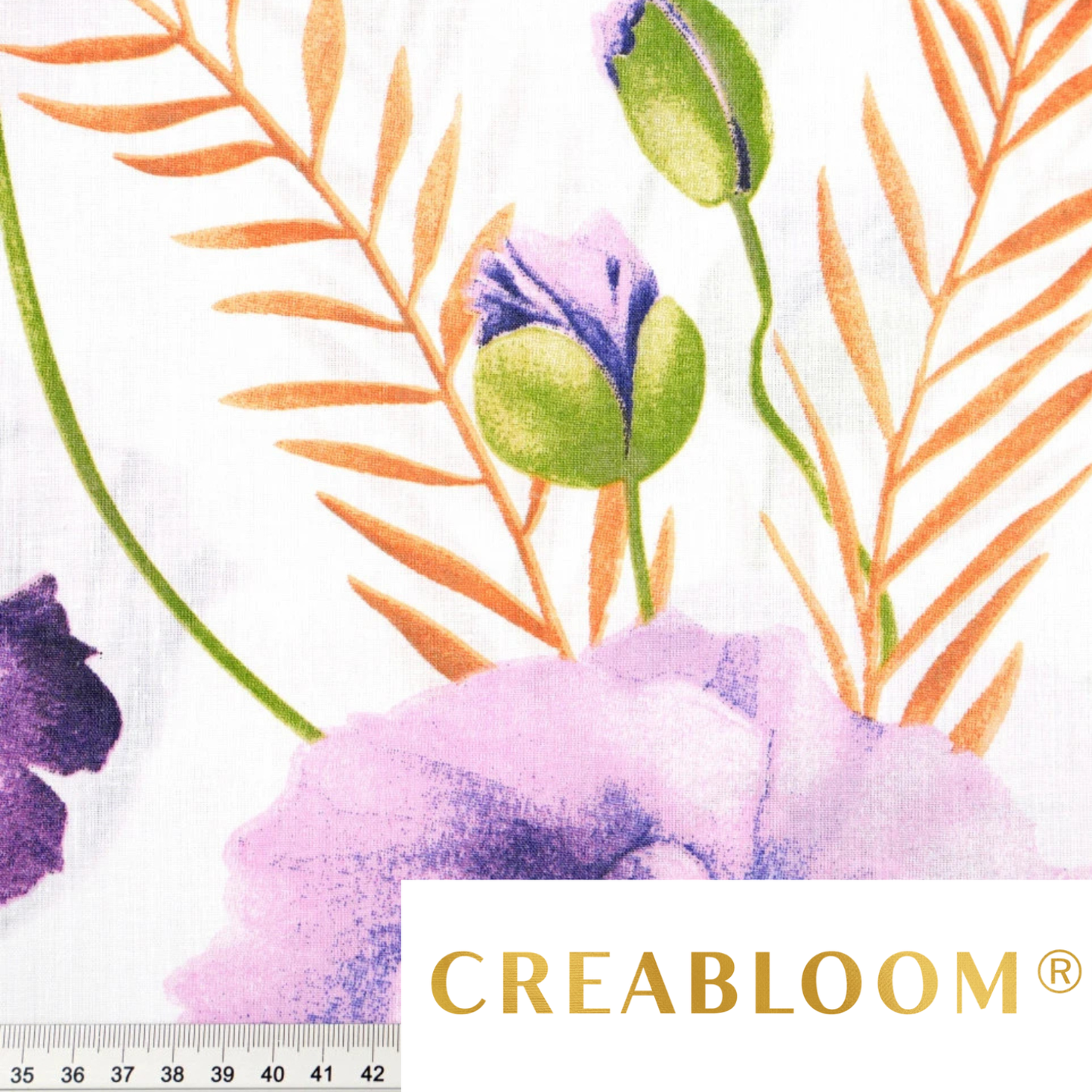 Tissu coton imprimé grandes fleurs