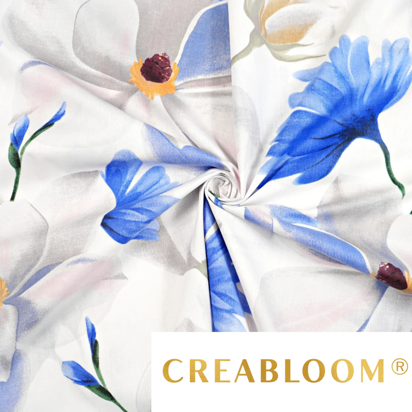 Tissu coton imprimé grandes fleurs