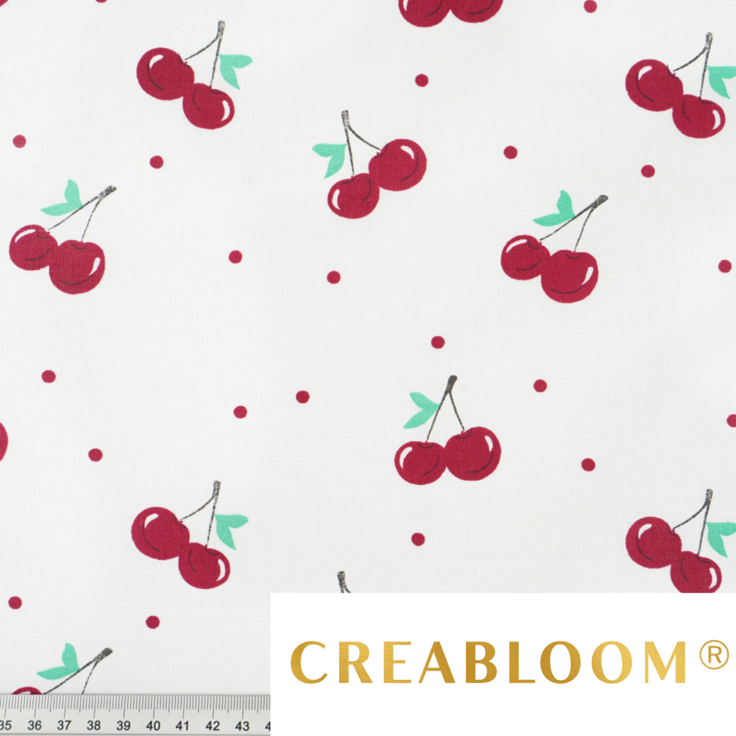 Tela de algodón con estampado de sandía