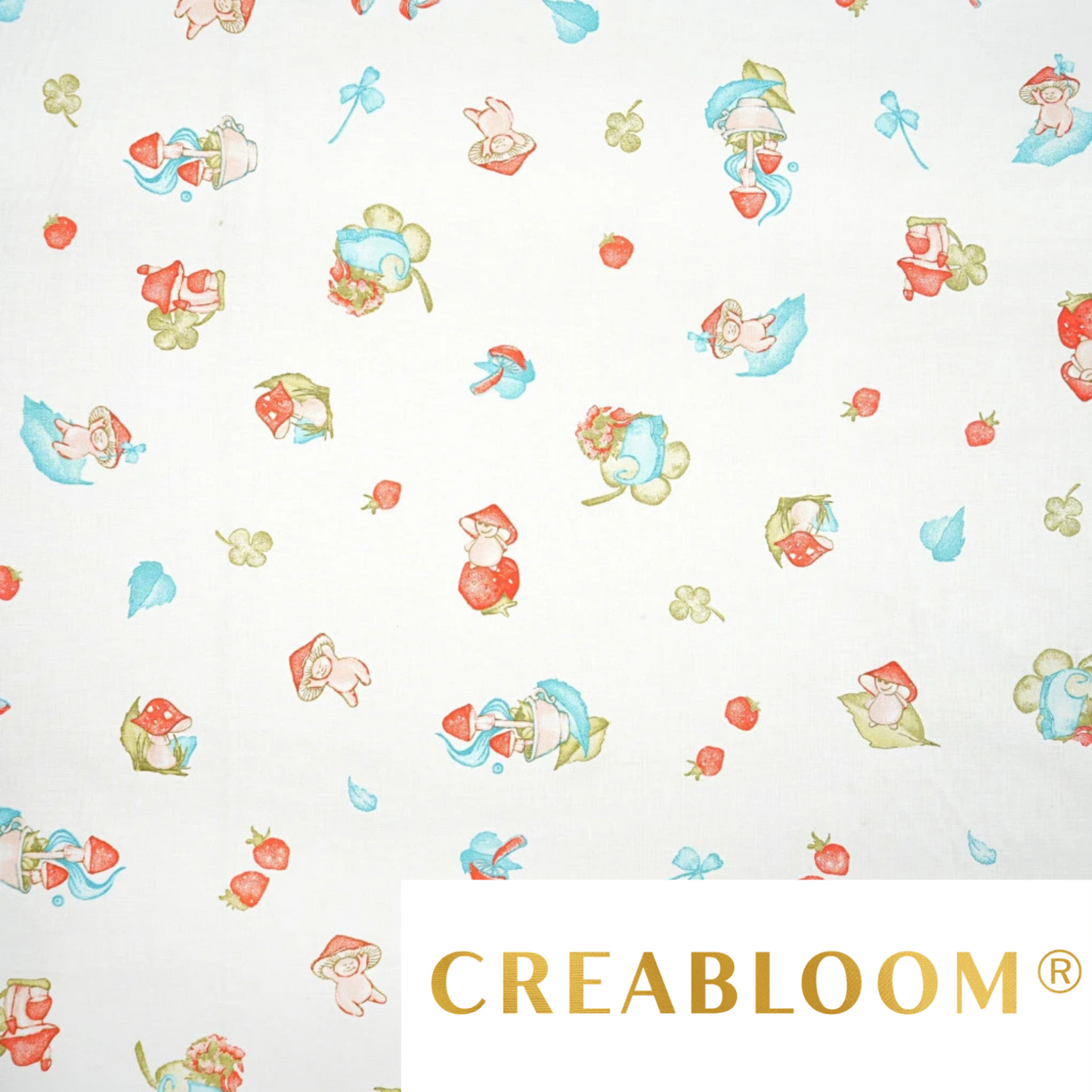 Tissu coton Motif champignons