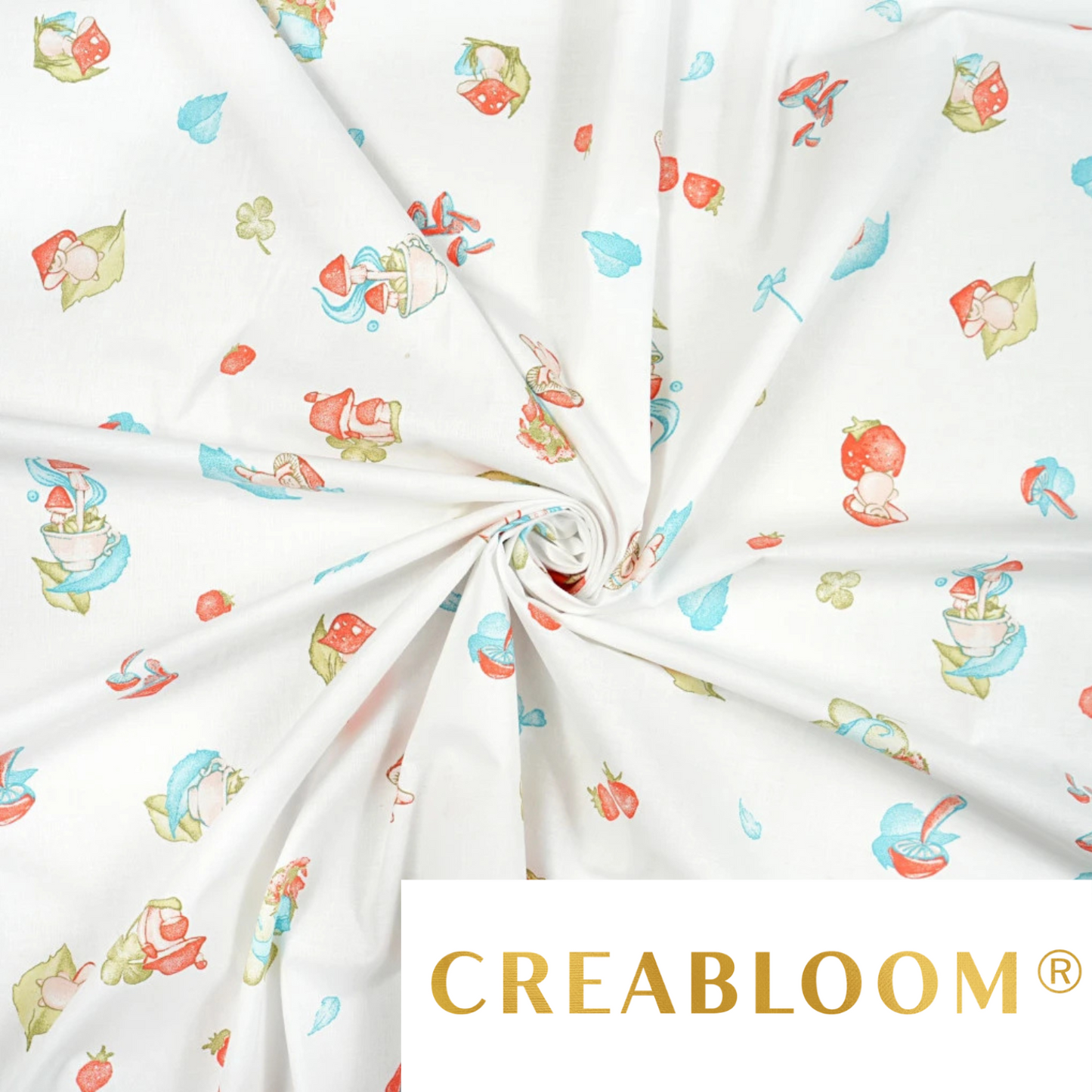 Tissu coton Motif champignons