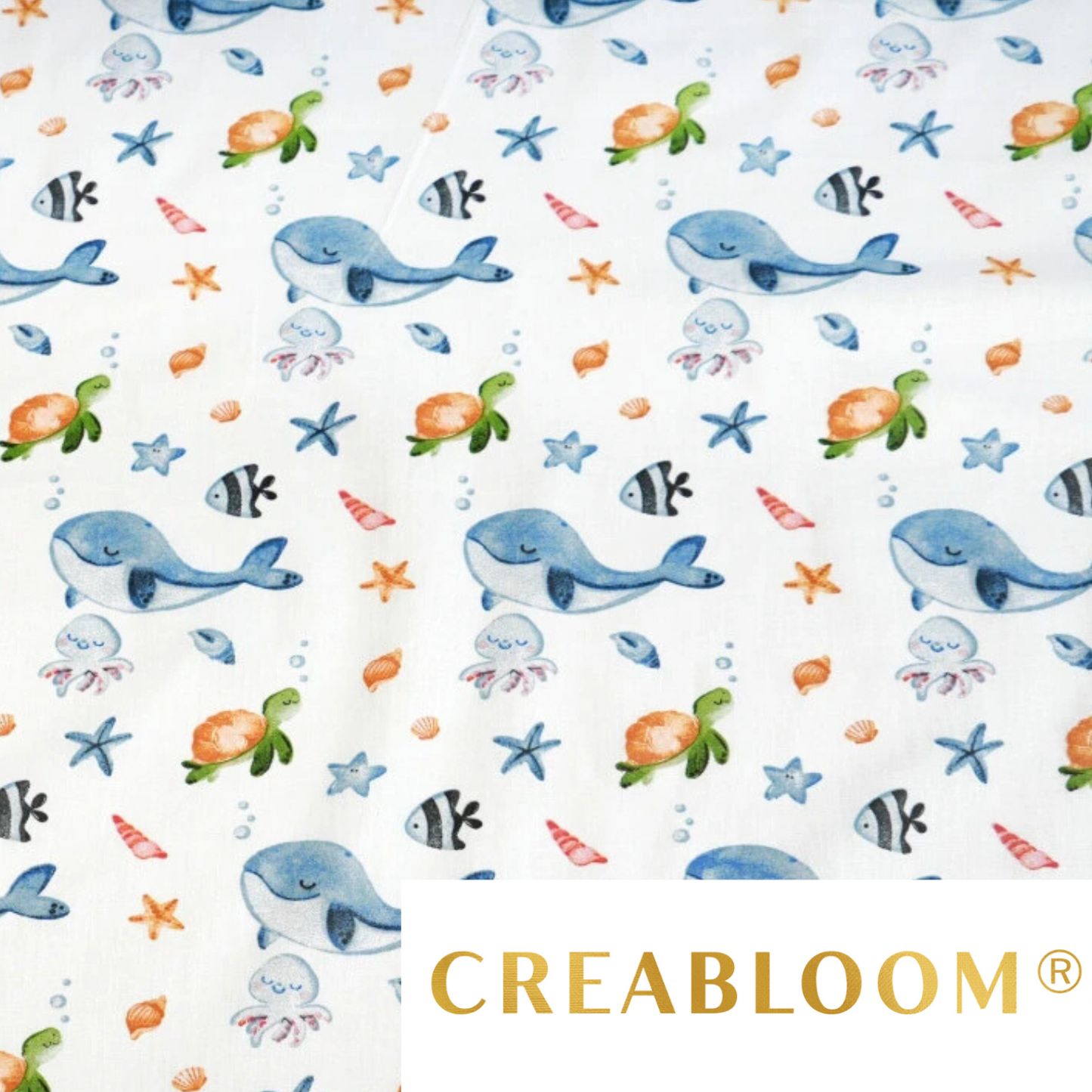 Tissu coton Motif sous l'océan