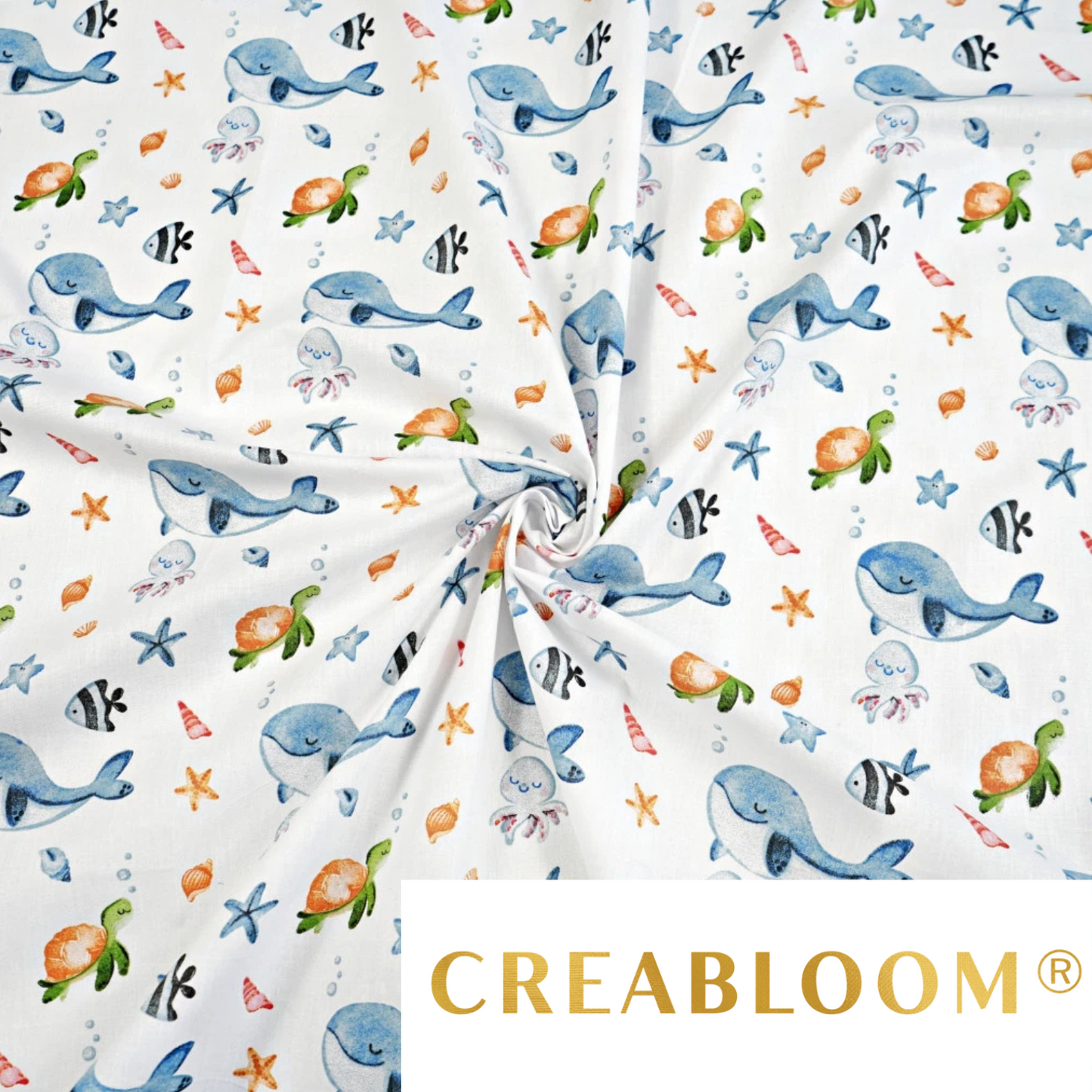 Tissu coton Motif sous l'océan
