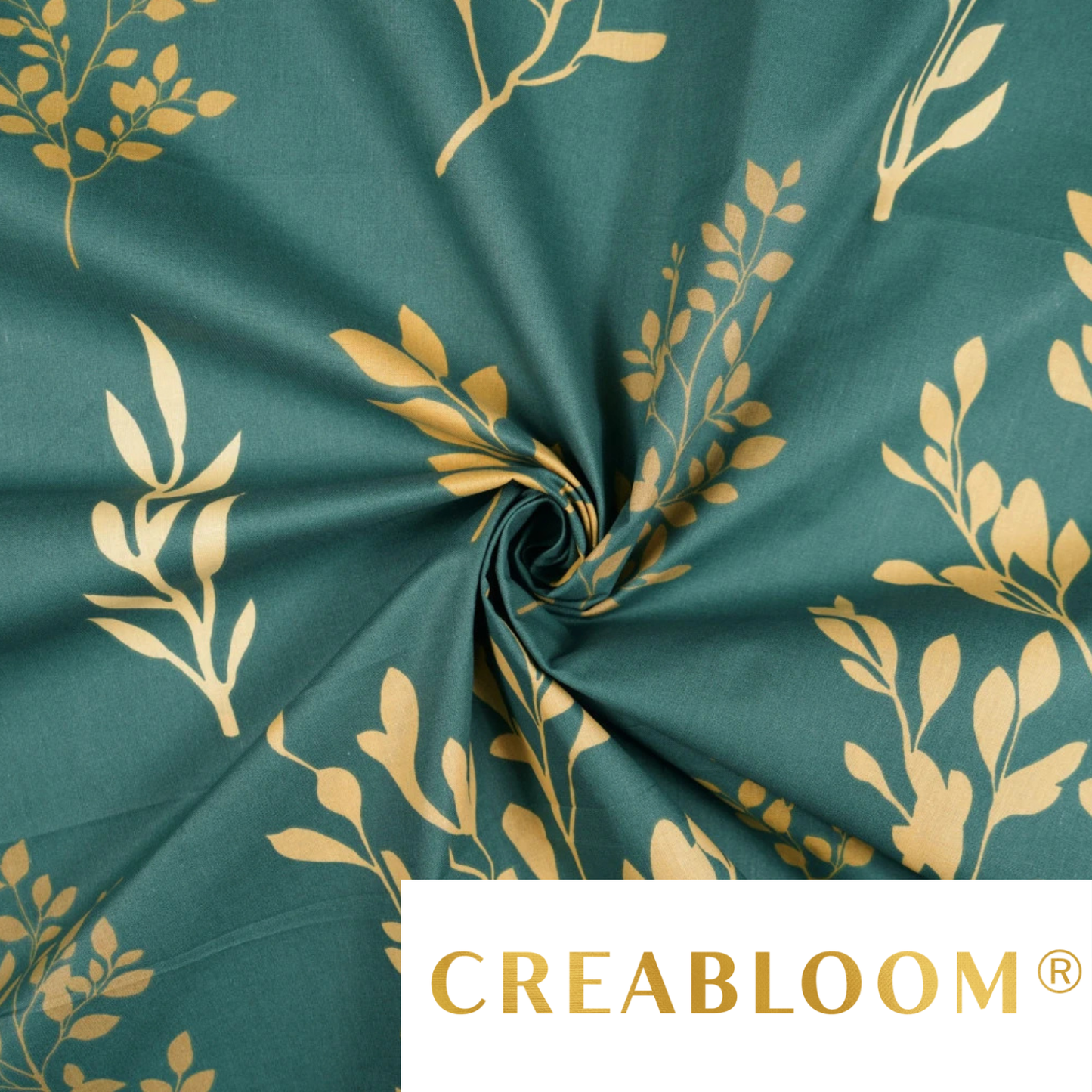 Baumwollstoff Blättermuster