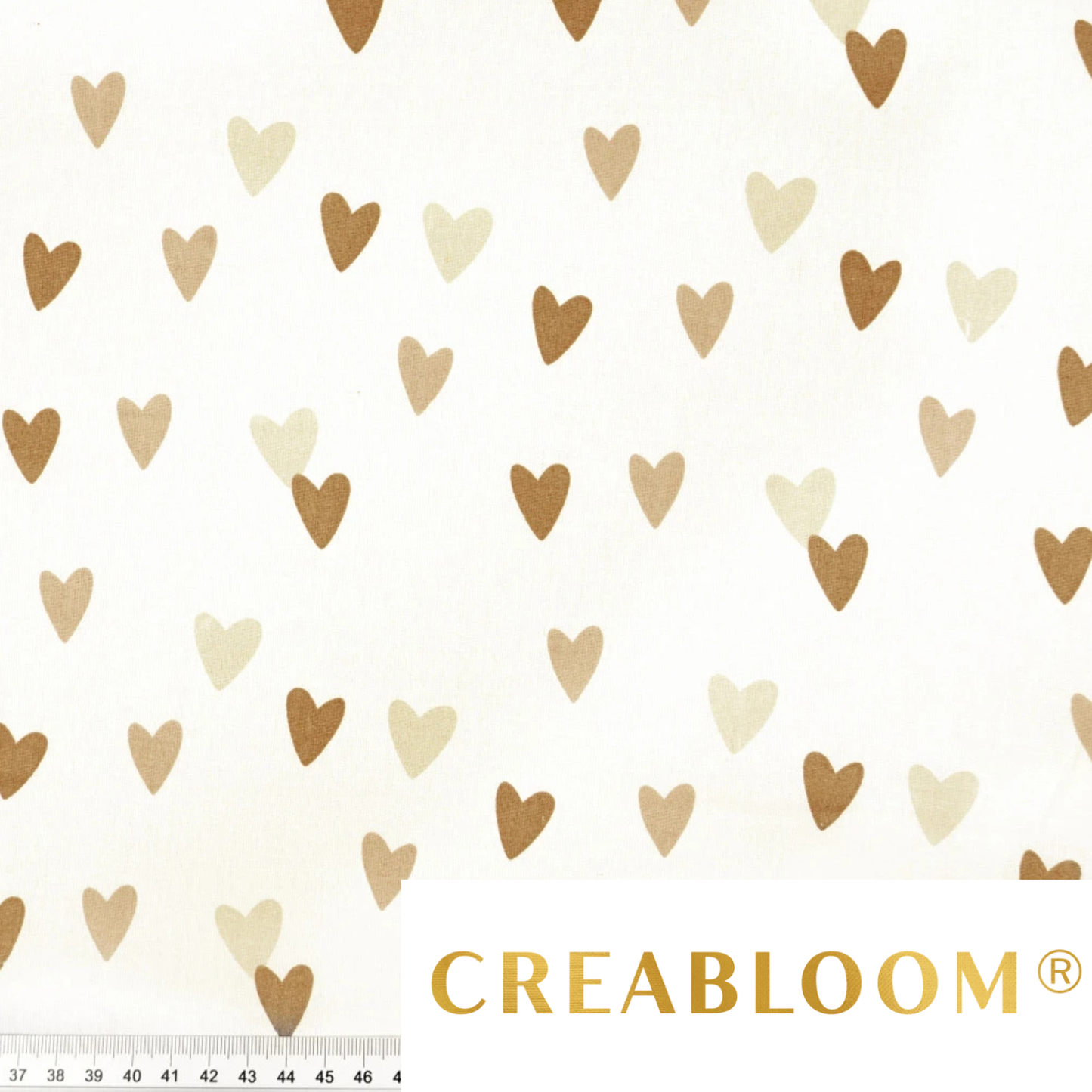 Baumwollstoff Herzmuster