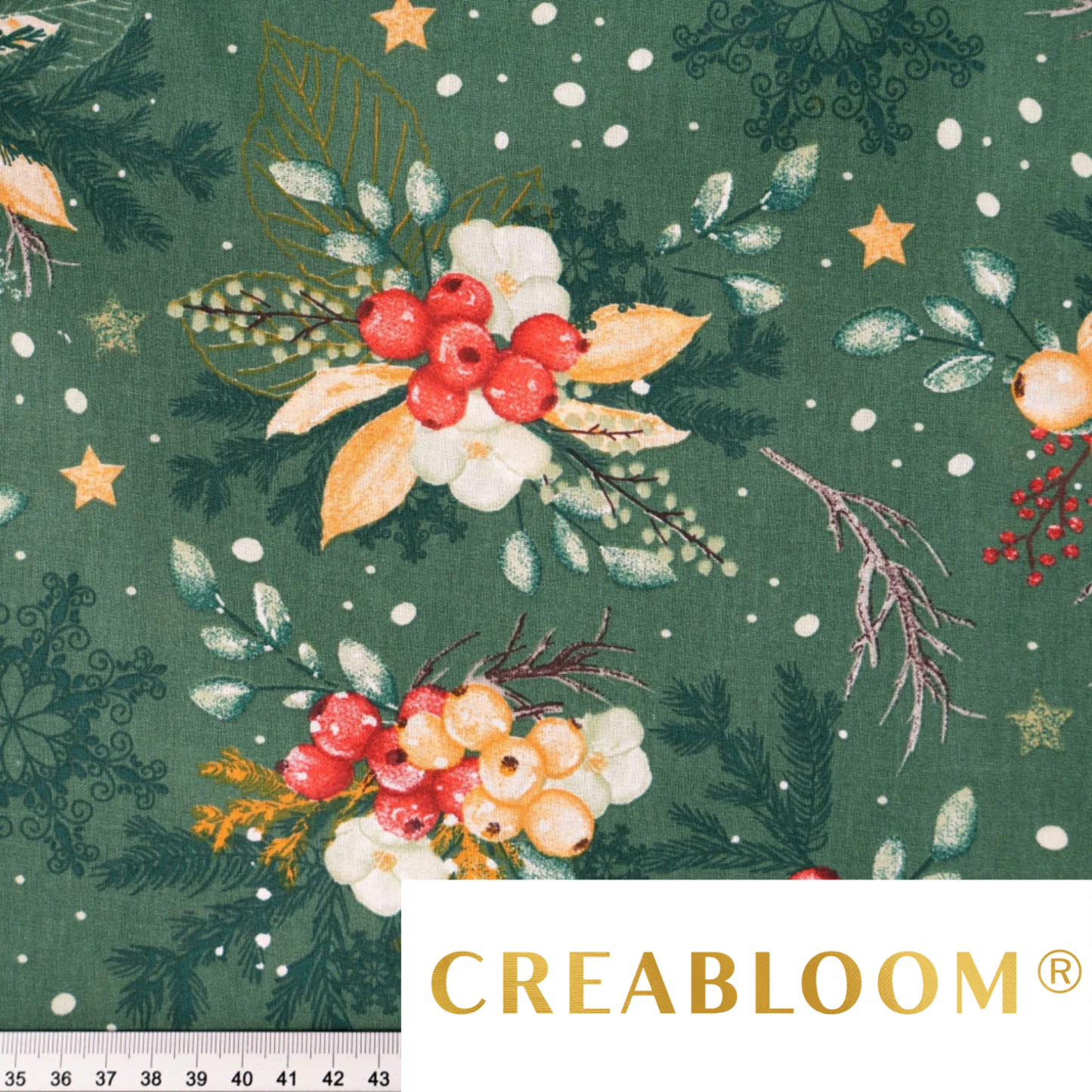 Coupon de Tissu coton Motif Noël - 40cm x 50cm