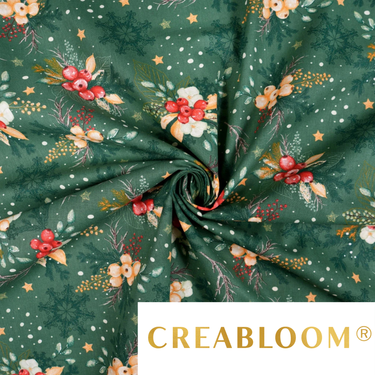Coupon de Tissu coton Motif Noël - 40cm x 50cm