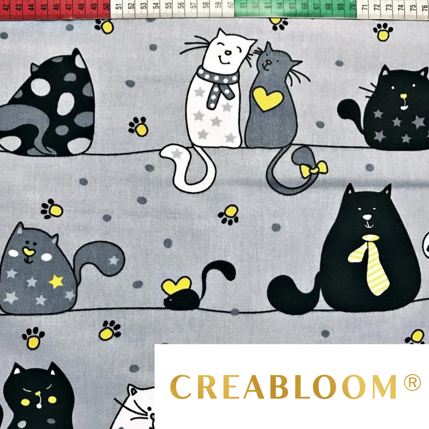 Tissu Coton Motif Chats