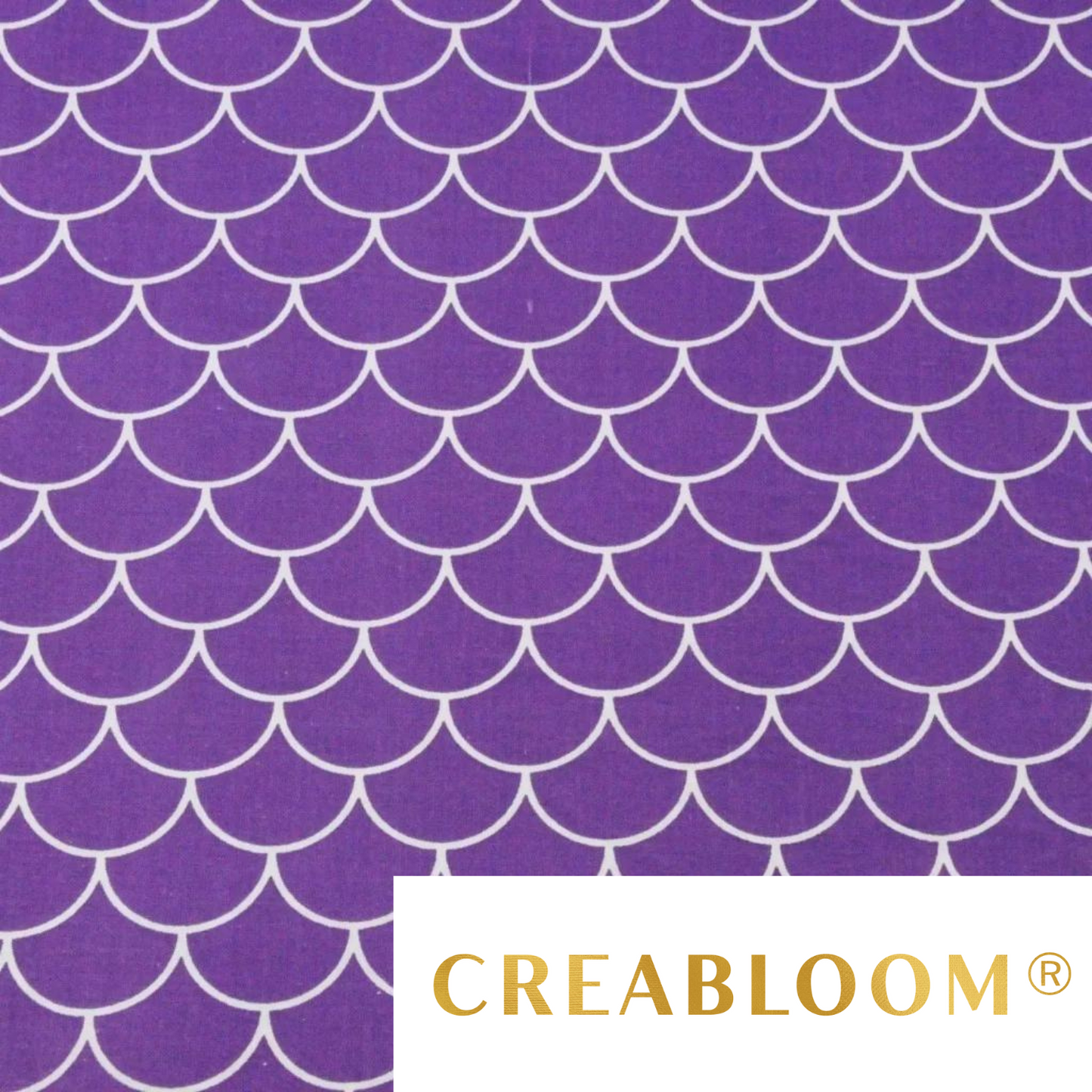 Tissu Coton Imprimé Blanc Et Violet