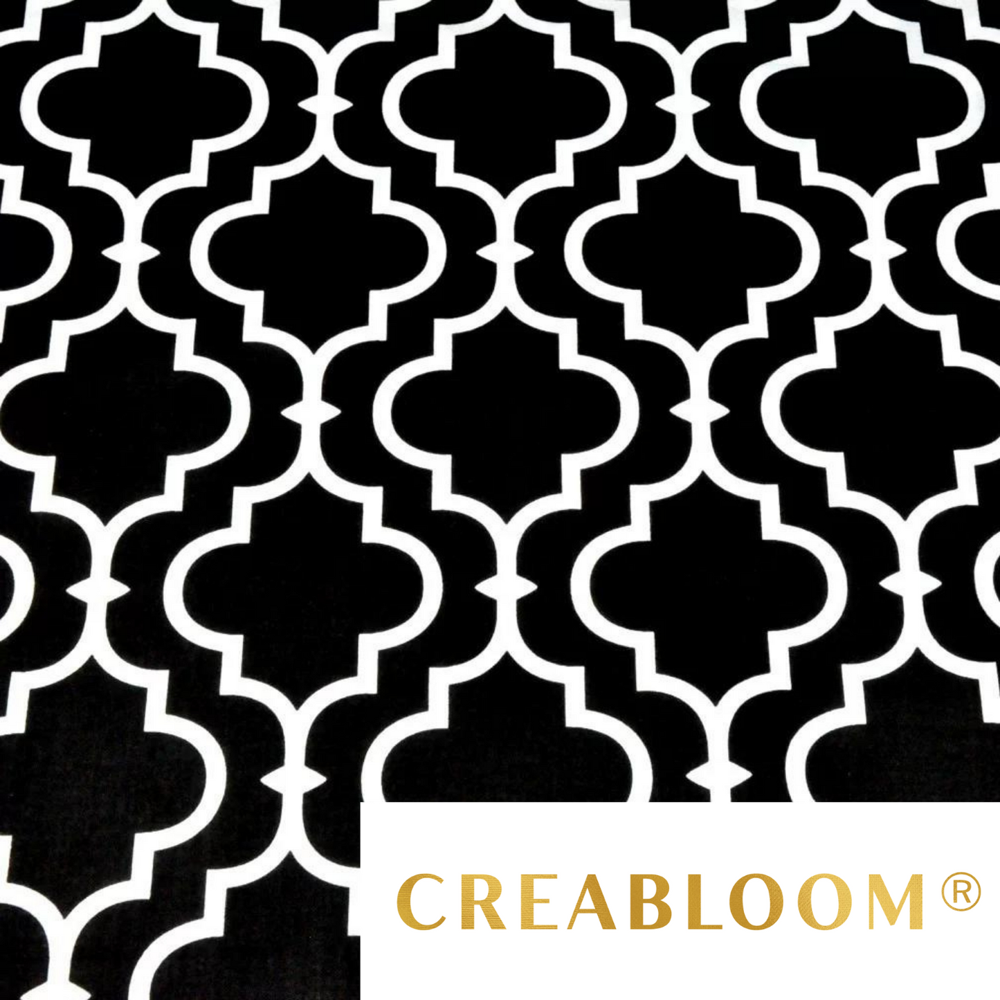 Tissu Coton Imprimé Blanc Et Noir