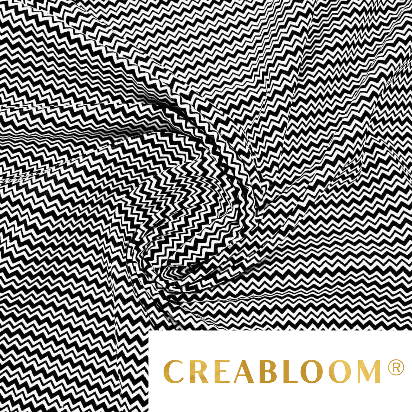 Tissu Coton Motif Zigzag