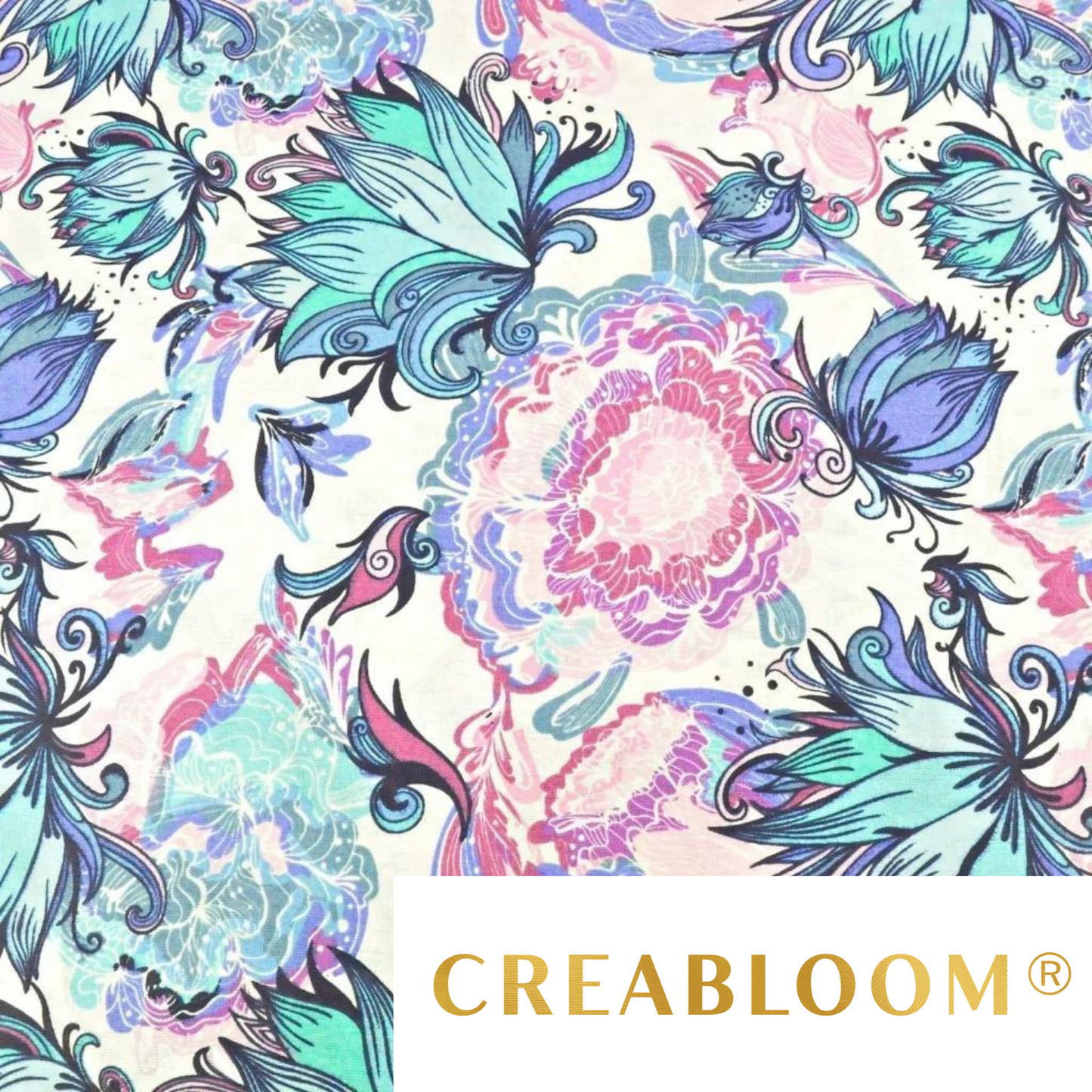 Tissu Coton Motif Fleurs