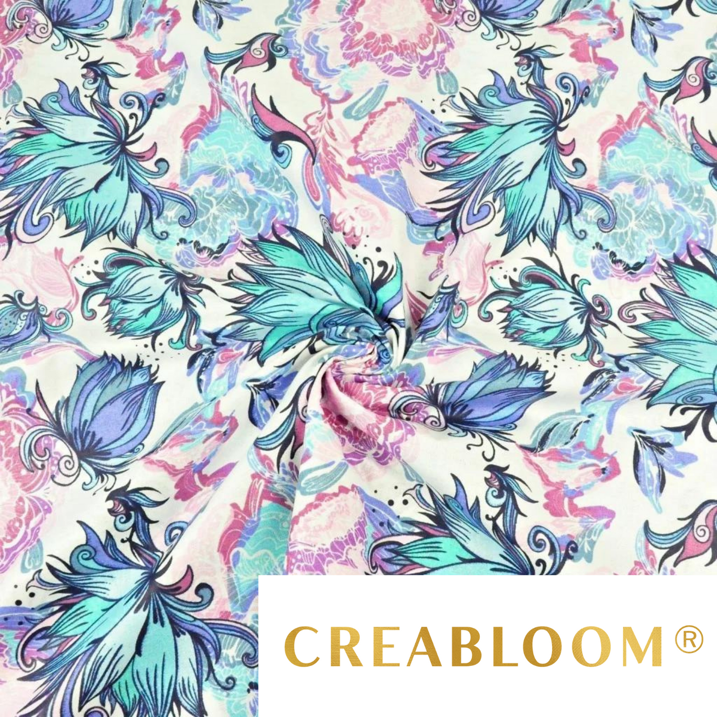Tissu Coton Motif Fleurs