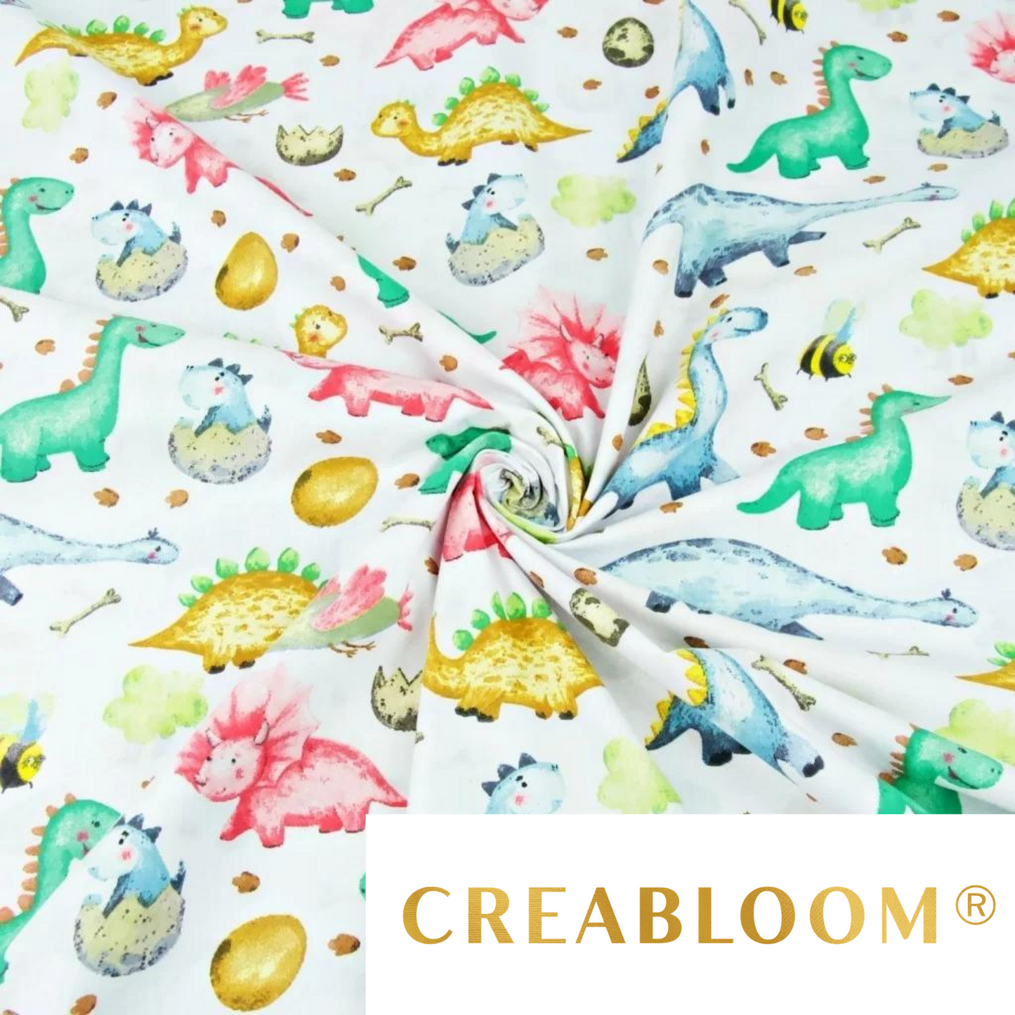 Tissu Coton Motif Dinosaures