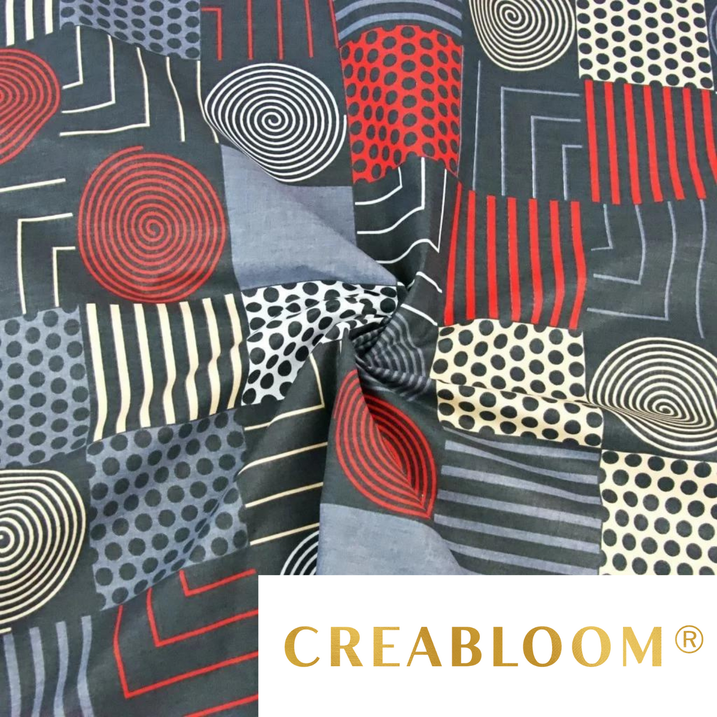 Tissu Coton Motif Patchwork