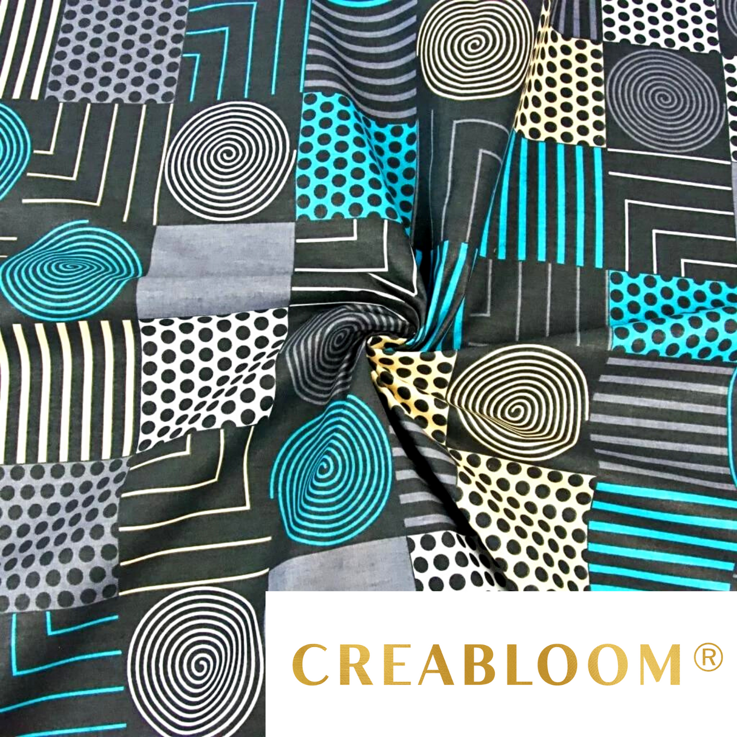 Tissu Coton Motif Patchwork