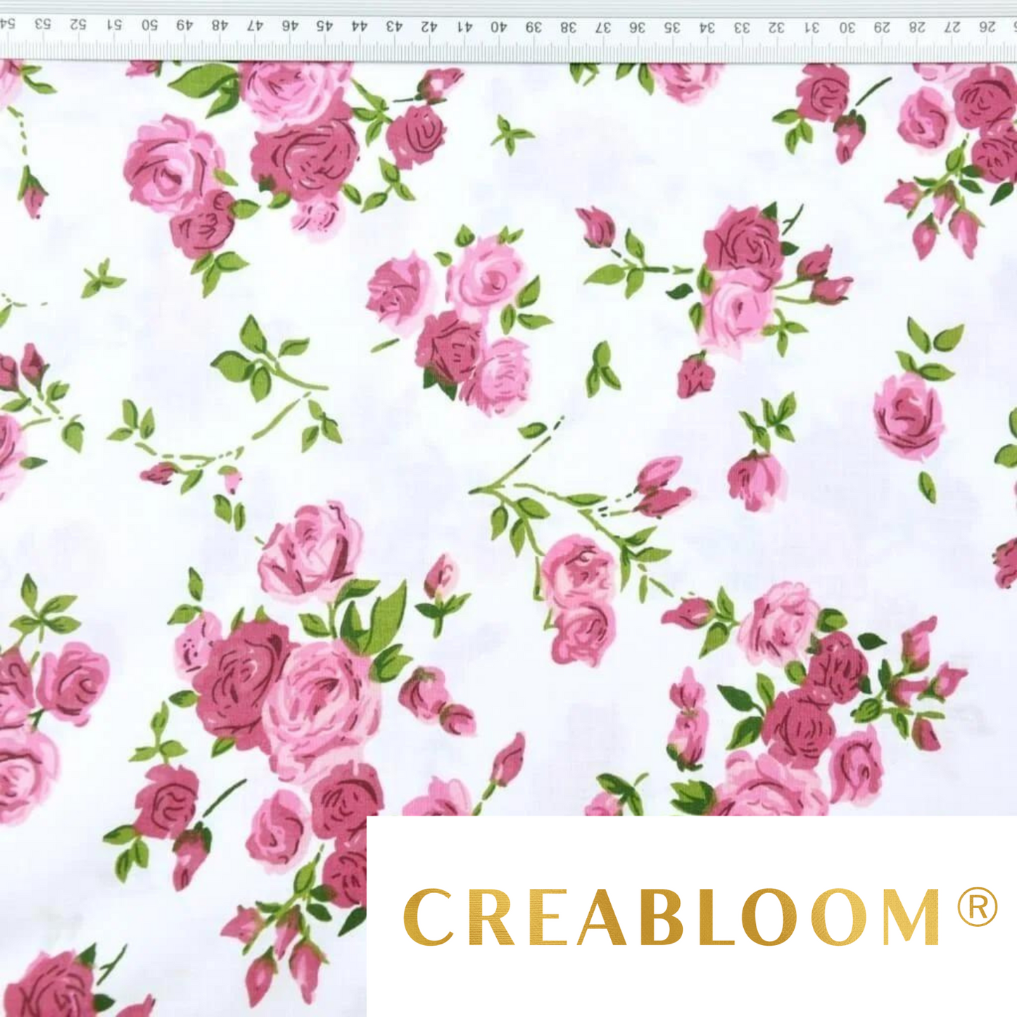 Tissu Coton Motif Roses