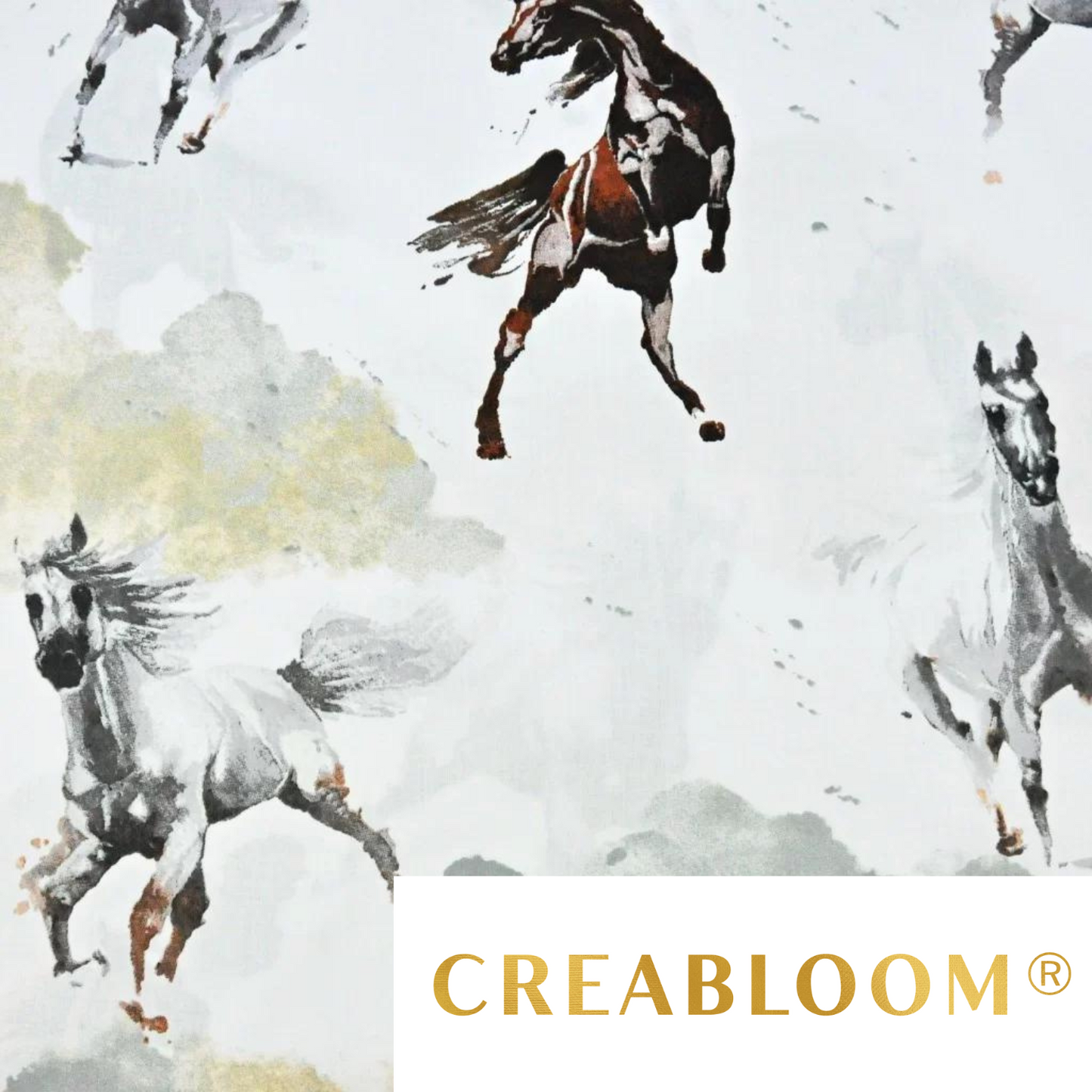 Tissu Coton Motif Cheval