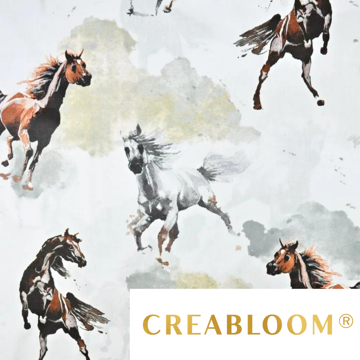 Tissu Coton Motif Cheval