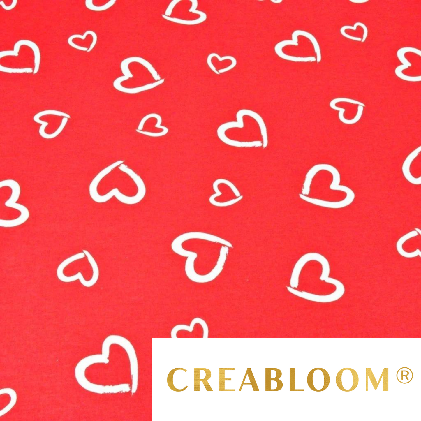 Tissu Coton Motif Coeurs