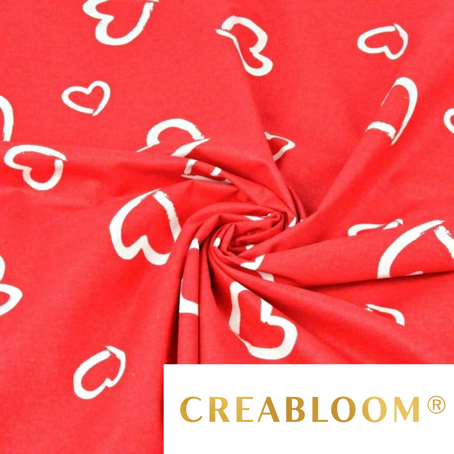 Tissu Coton Motif Coeurs