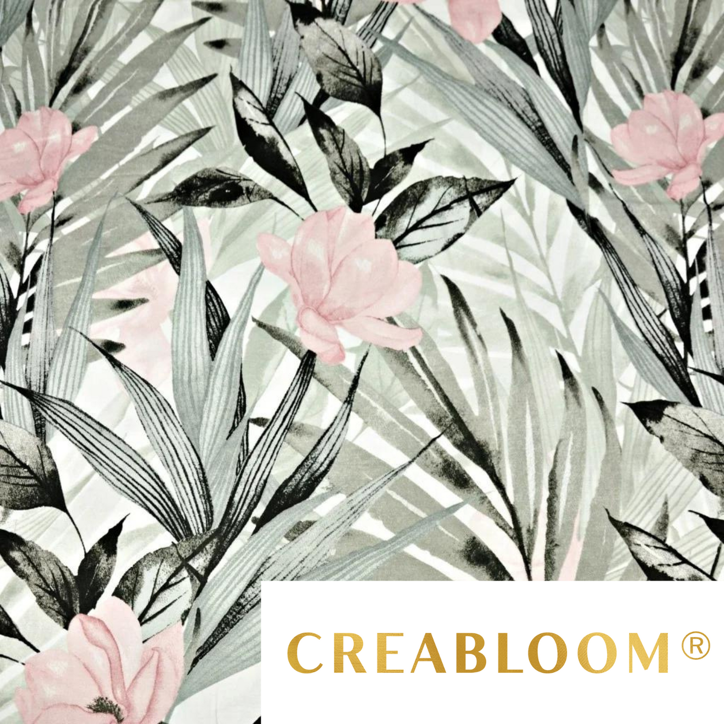Tissu Coton Motif Fleurs Et Plantes