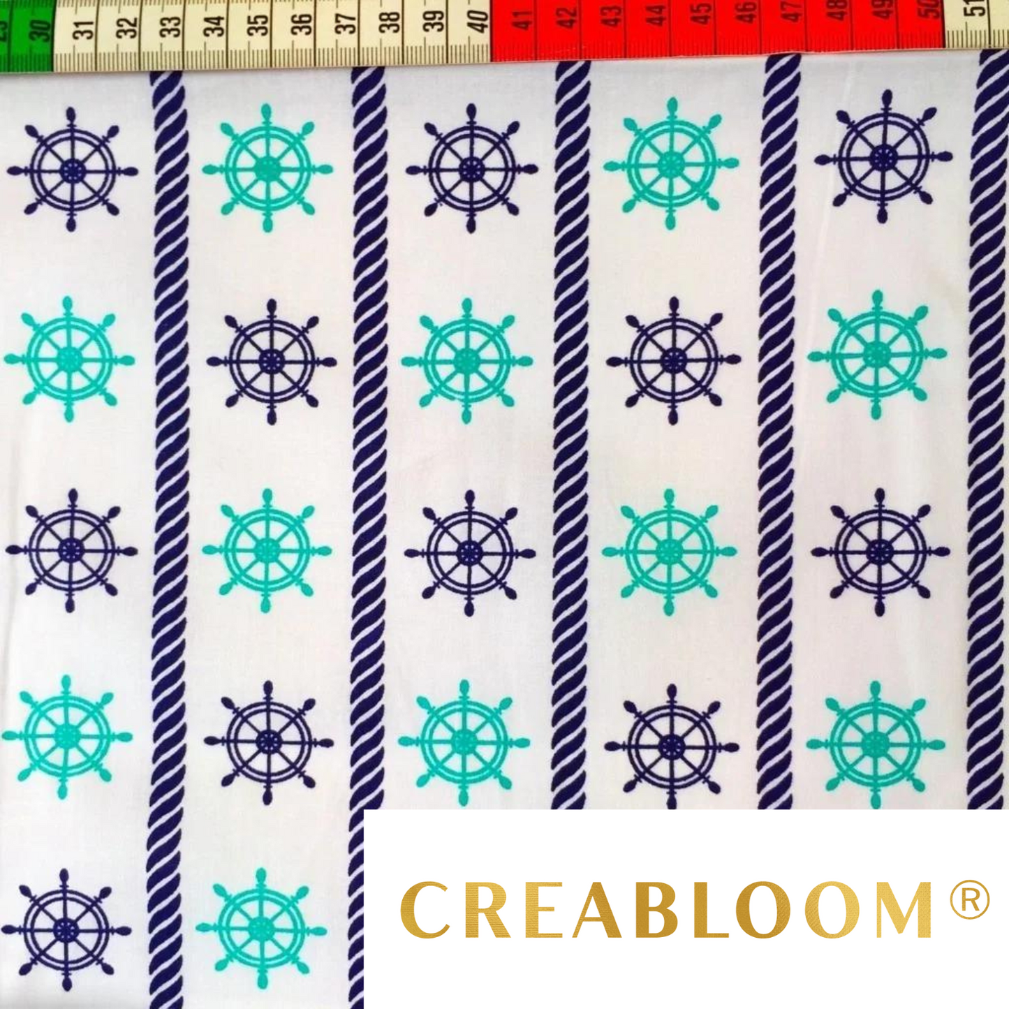 Tissu Coton Motif Marin