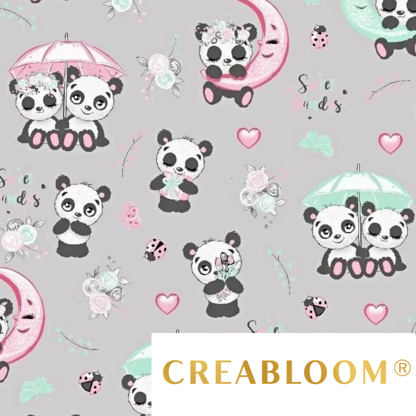 Tissu Coton Motif Pandas