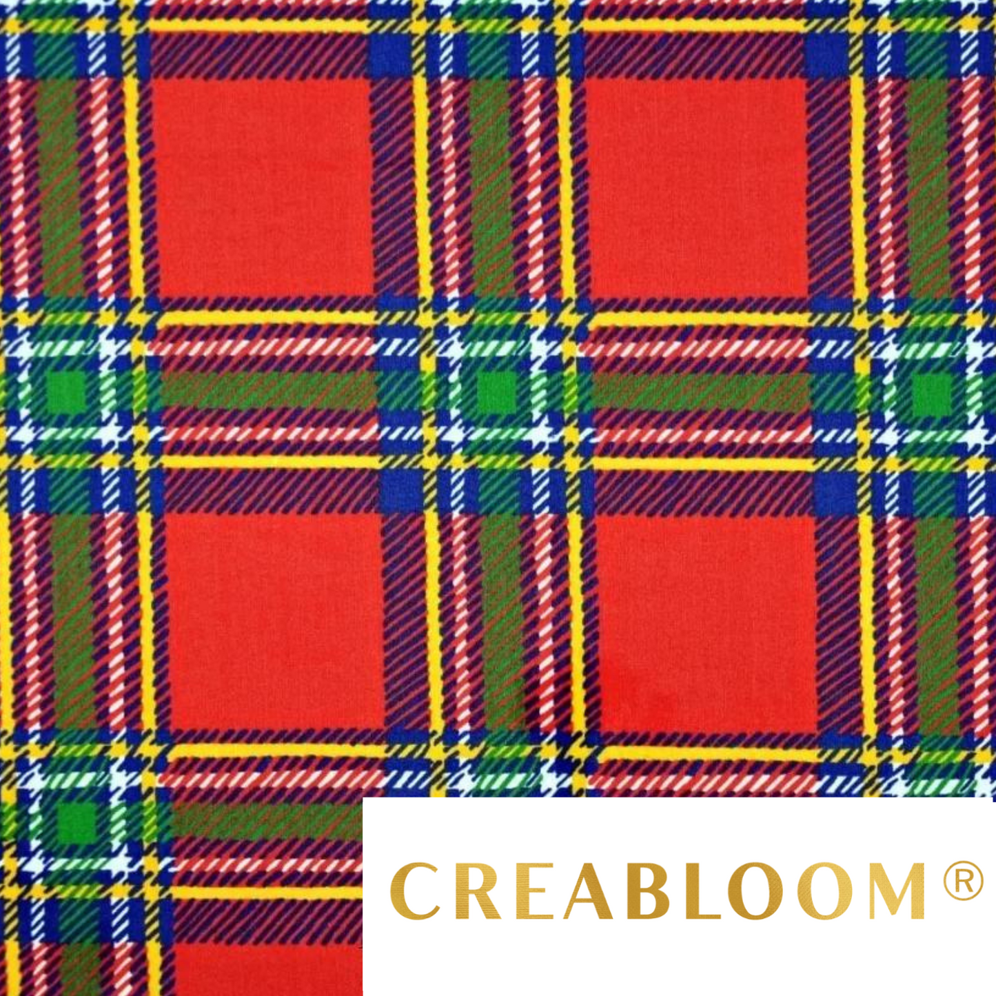 Tissu Coton Motif Tartan De Noël