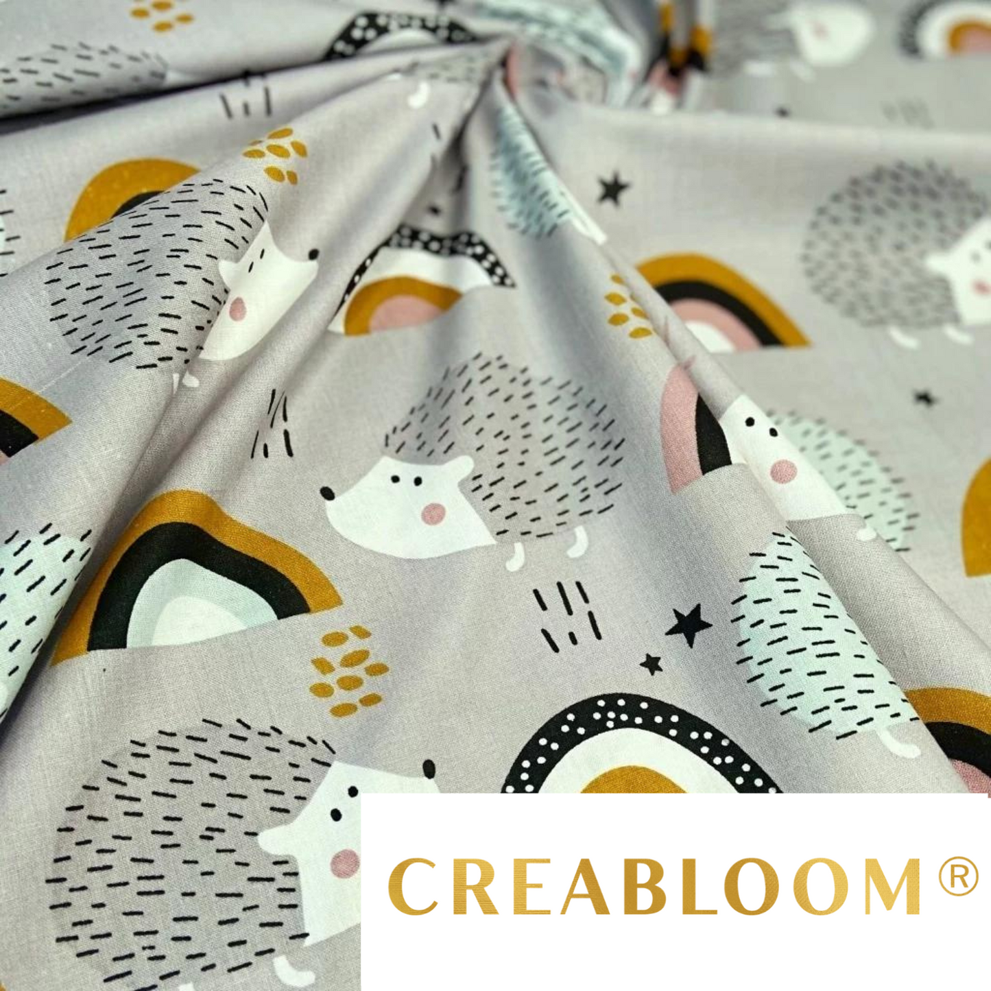 Tissu Coton Motif Hérissons